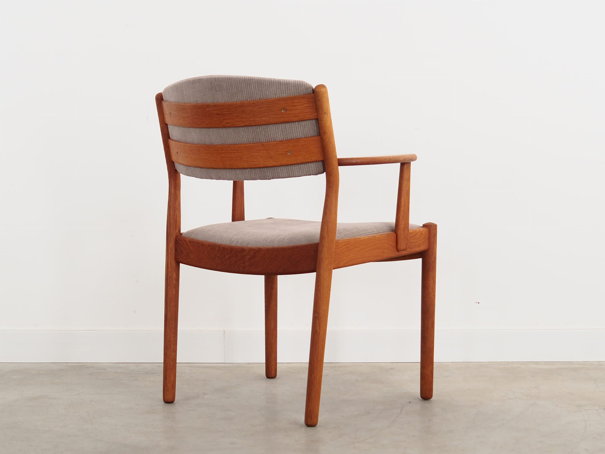 Vintage chair wood textile gray 1960s