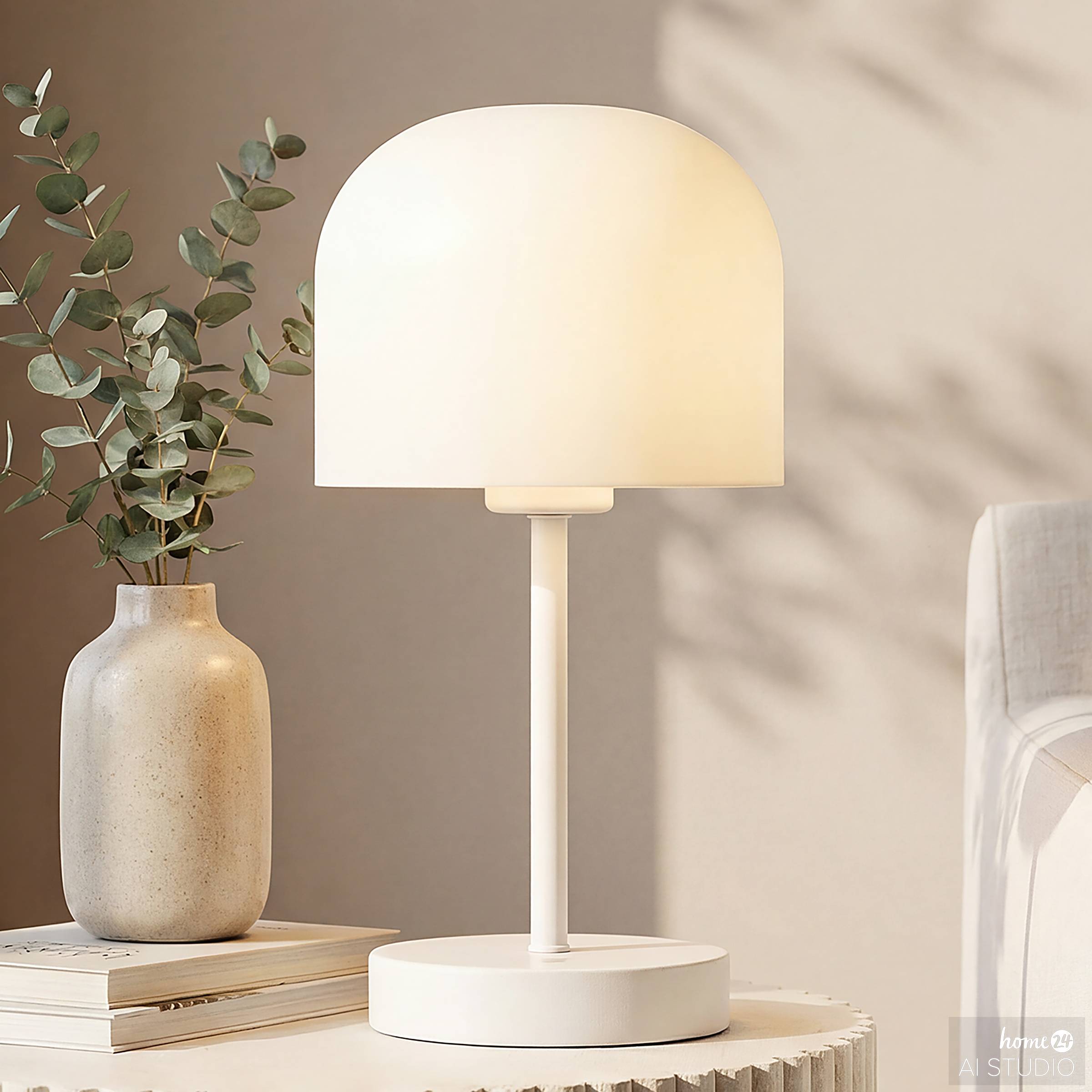 Brev Akku-Tischleuchte Dimmbar Weiß