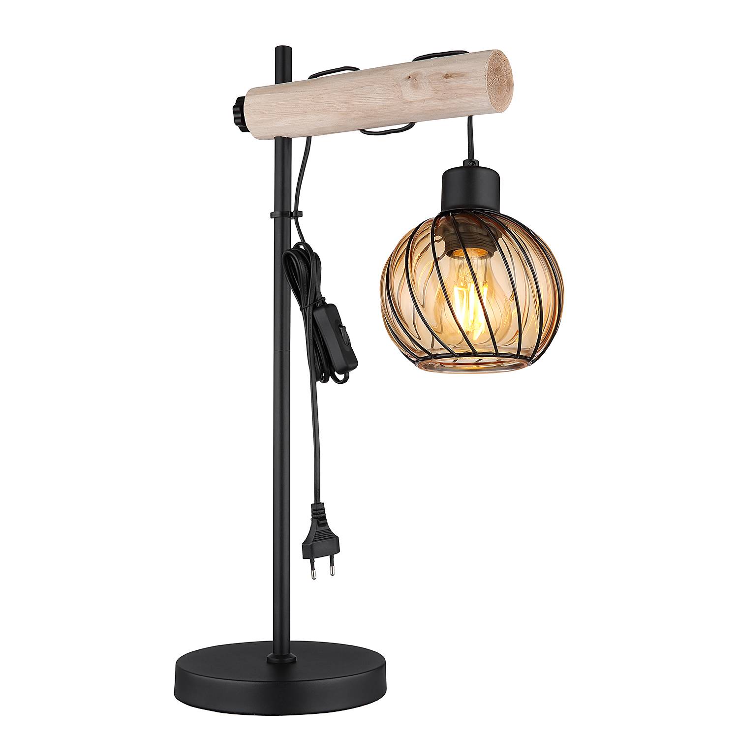 Table lamp Paulo 1-light Black