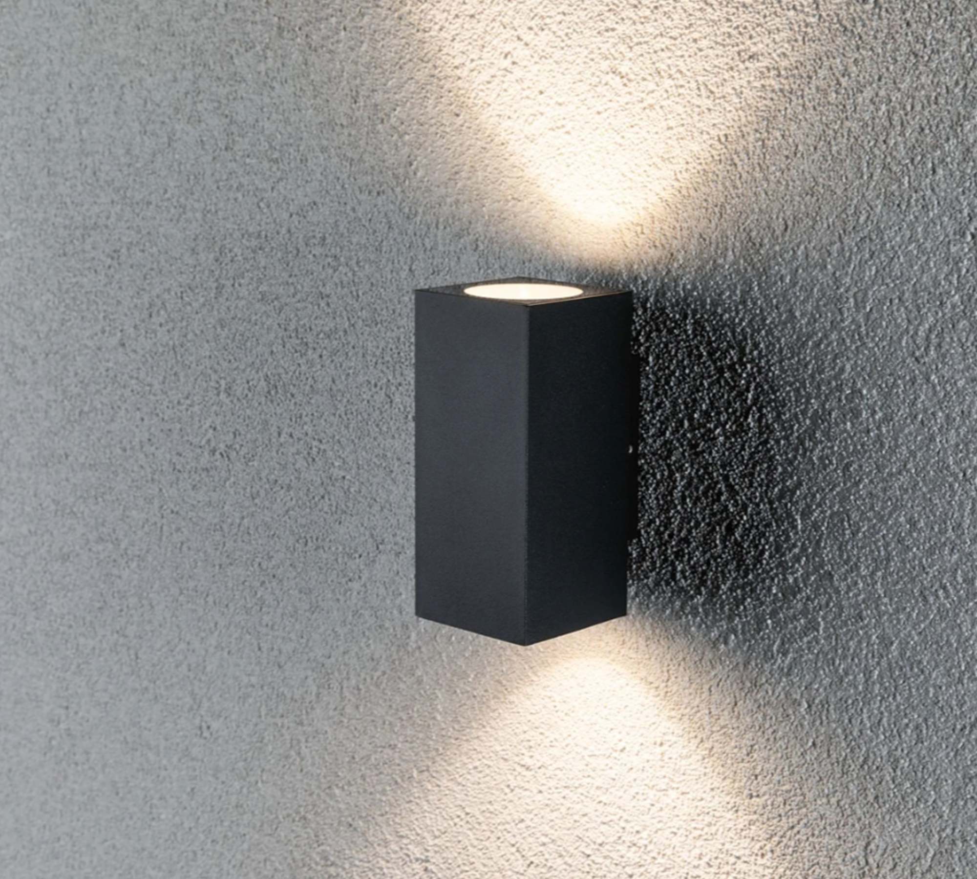 Außenwandleuchte 2-flammig Aluminium Schwarz
