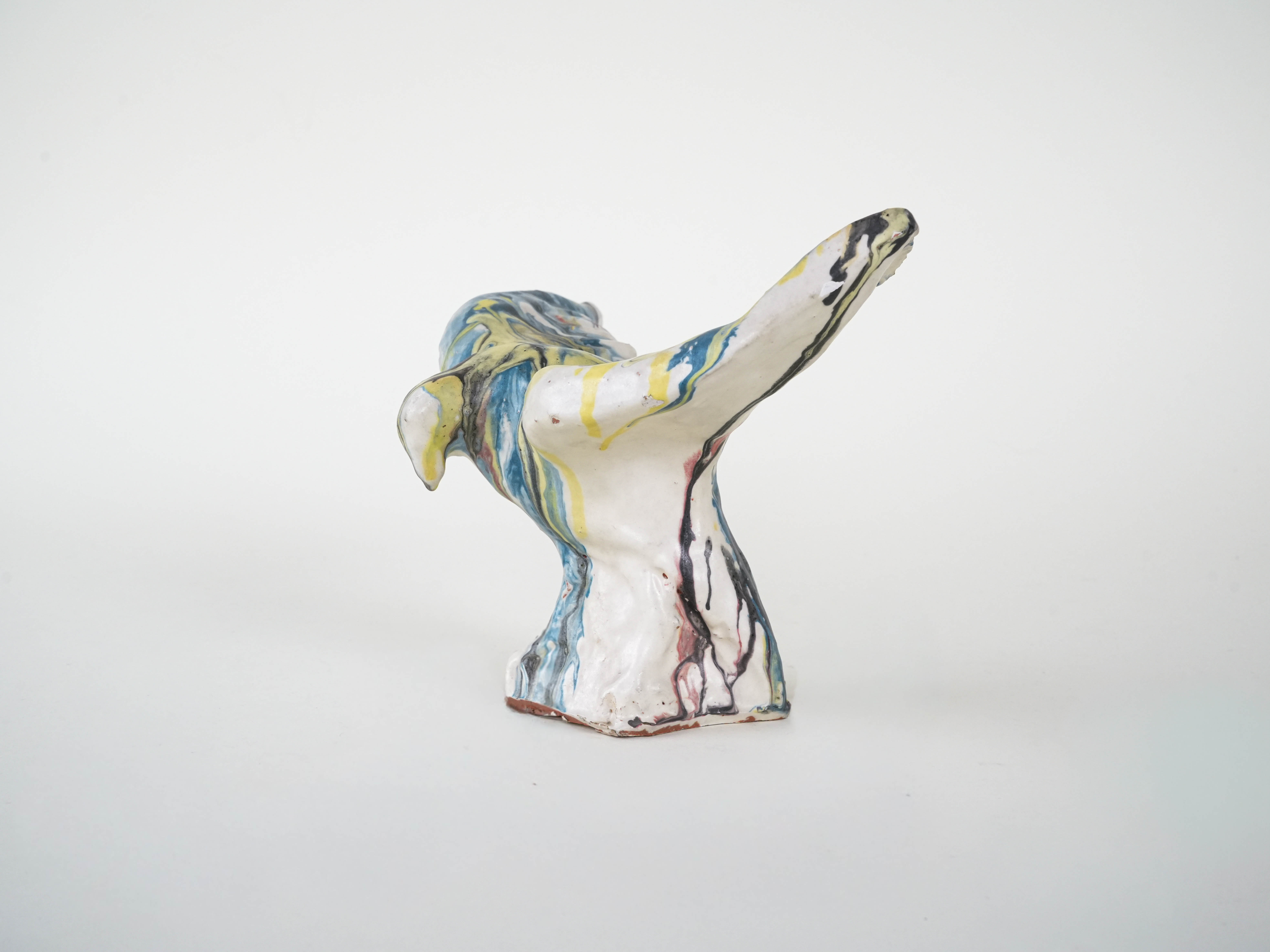 Ceramic bird sculpture Multicolored 1970s