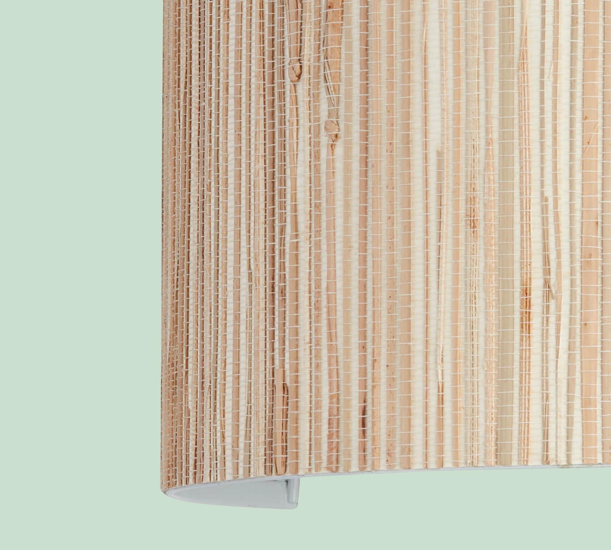 Natural fiber wall lamp