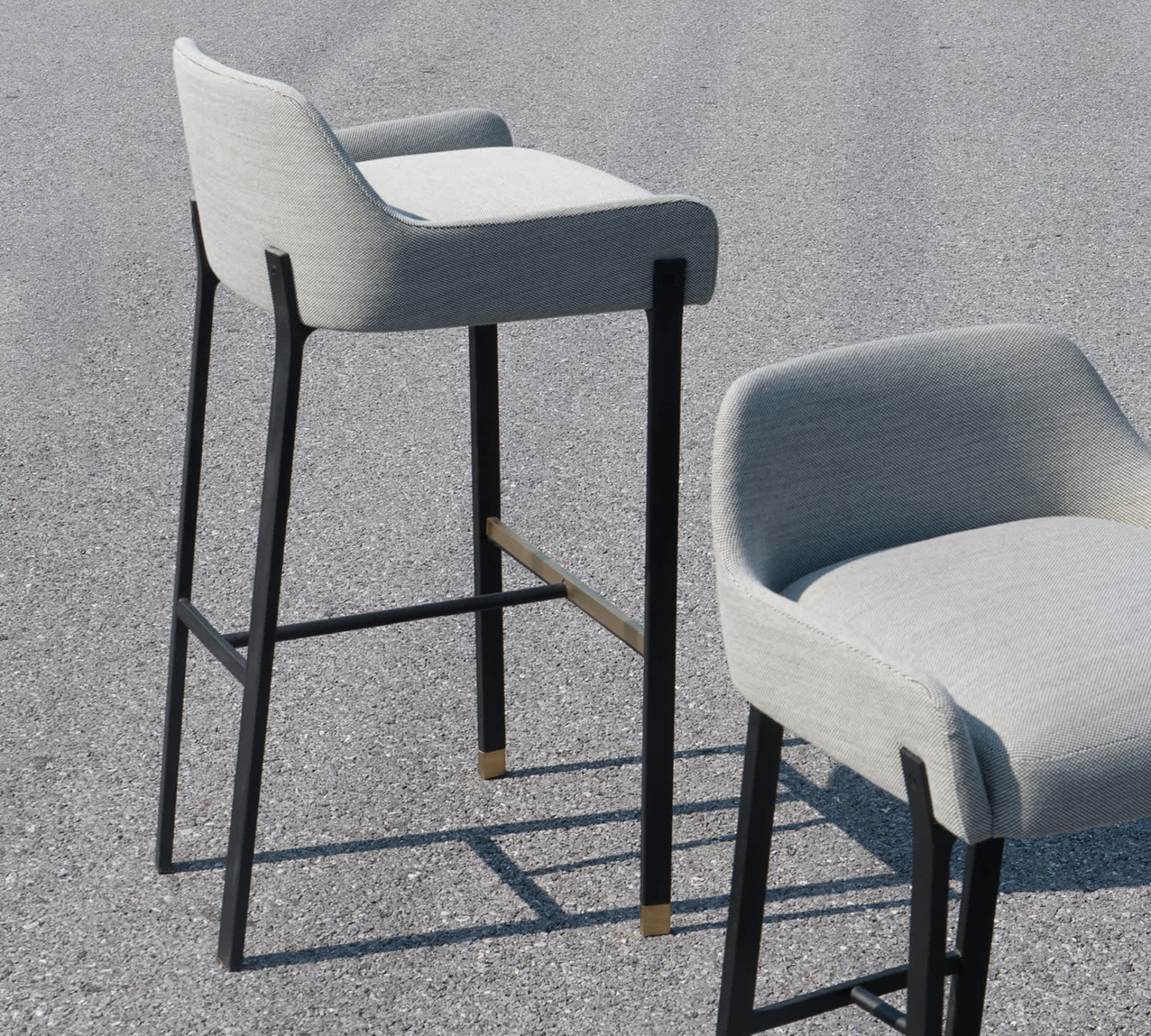 Blink SH750 Barstuhl Leder Grau