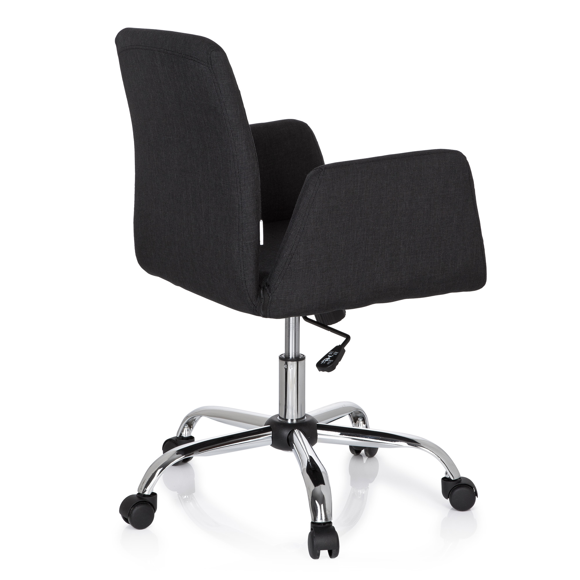 FLOW Office Chair Swivel with Casters Fabric Black