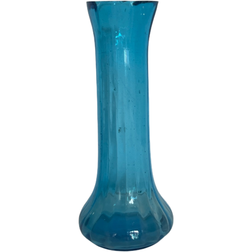 Vintage Vase Glas Blau 