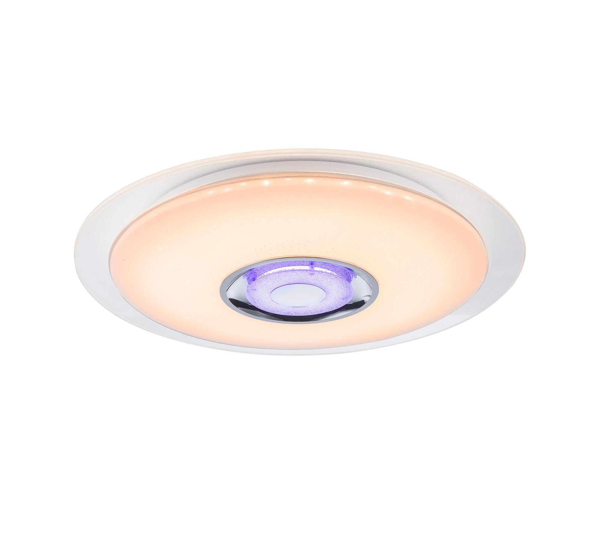 LED Deckenleuchte 1-flammig Glas Metall Weiß