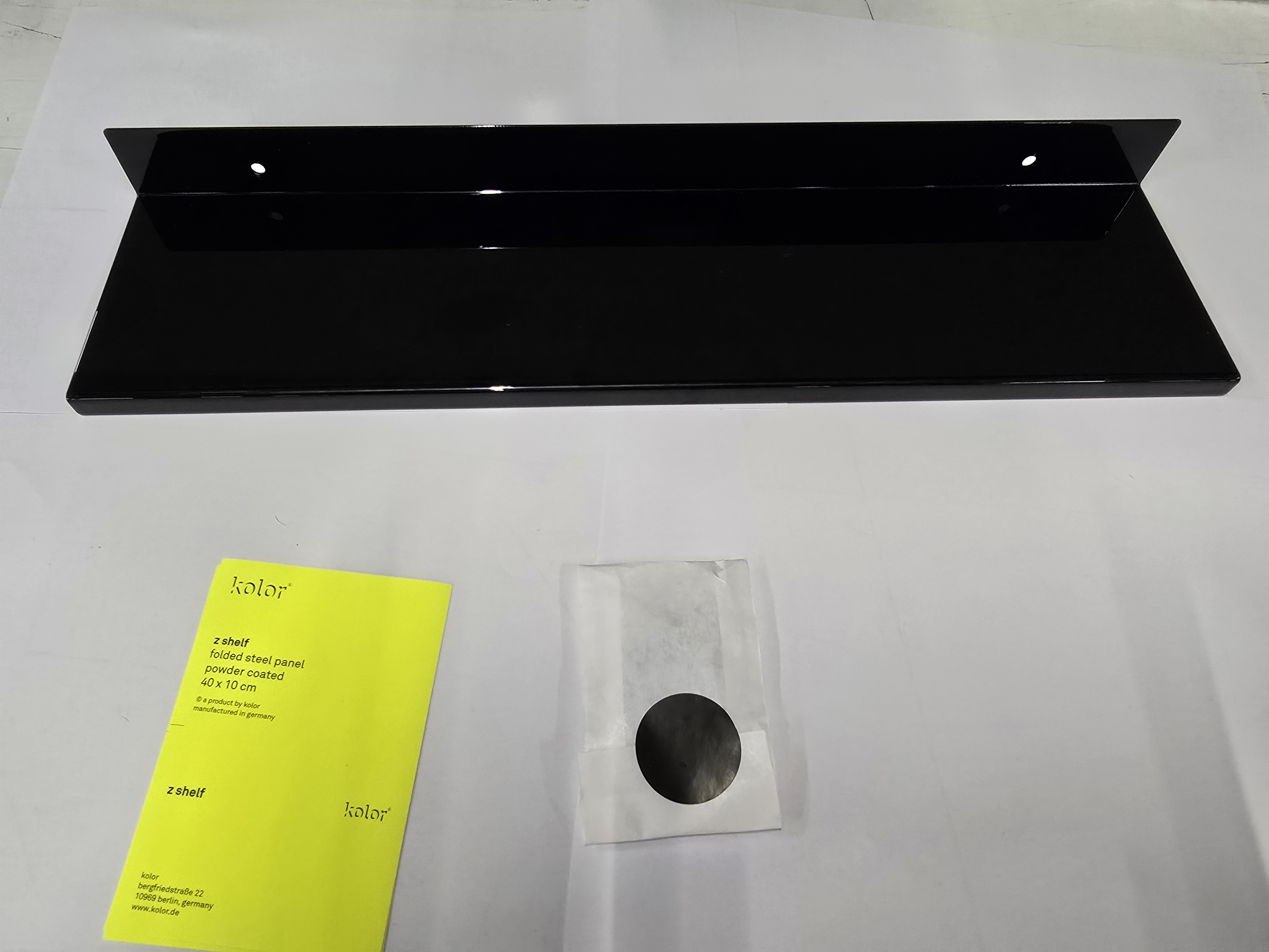 z Wandregal Klein Stahl Pulverbeschichtet Schwarz