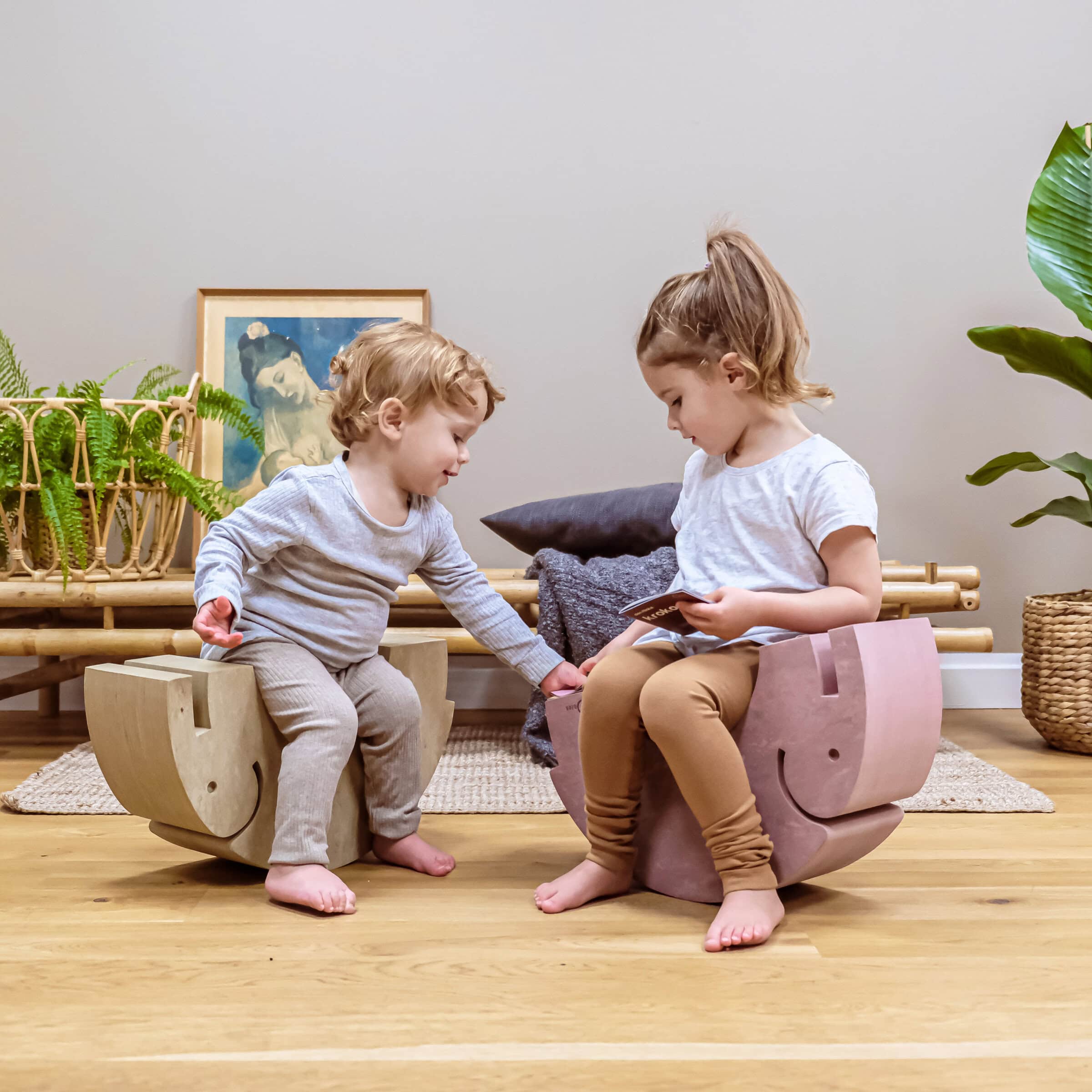 Elephant Medium stool Old rose