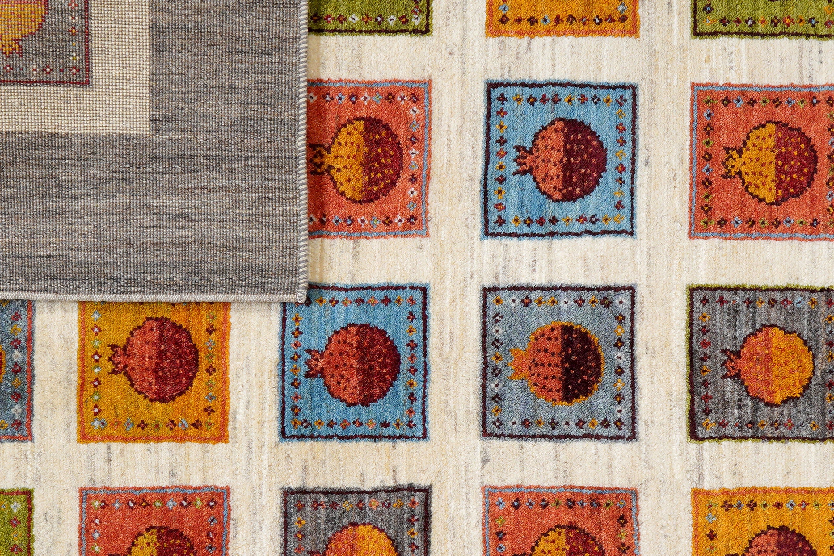 Rizbaf Gabbeh-Teppich Wolle Beige