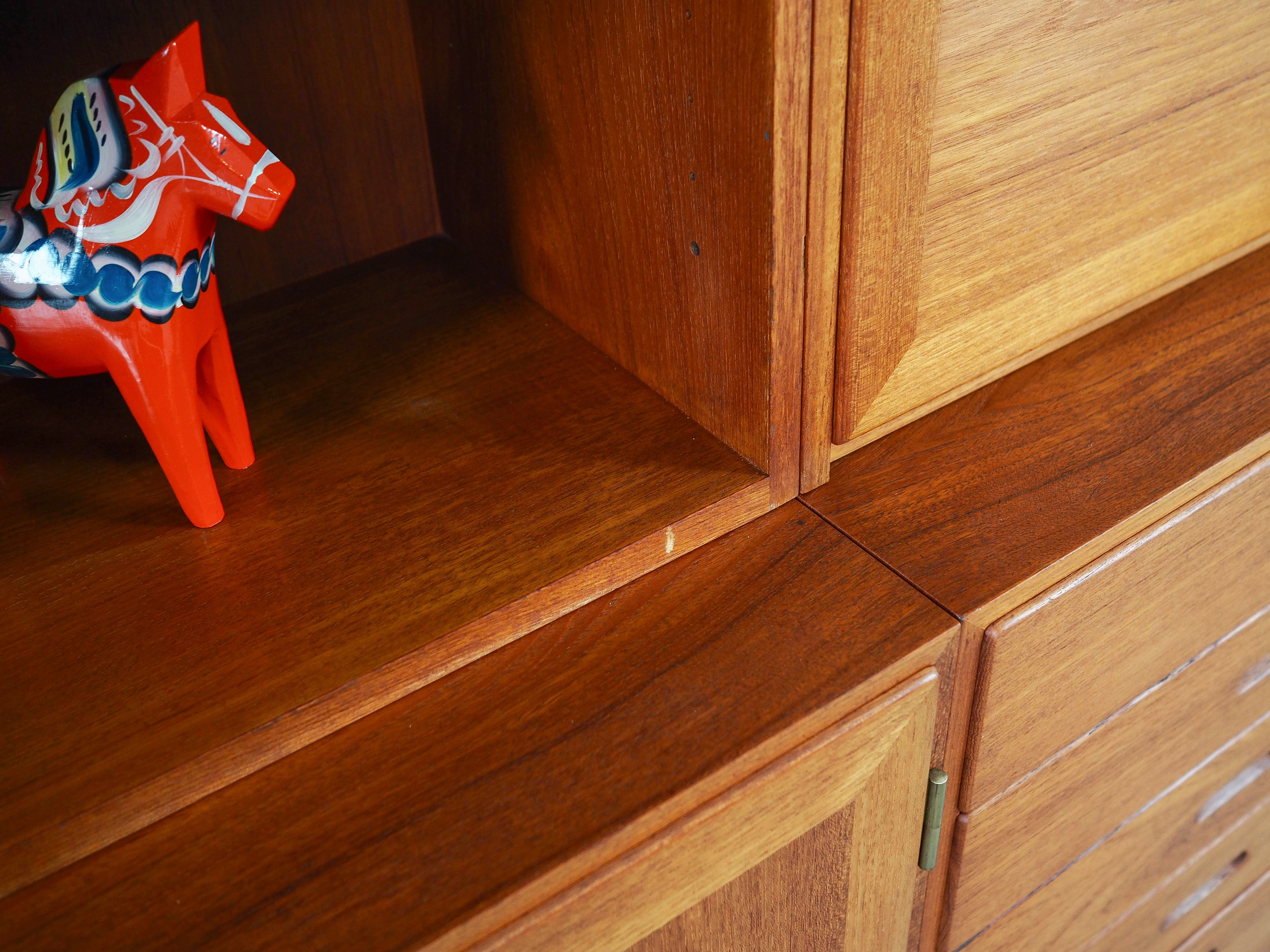 Satz Teakholz-Bücherregale 1970er Jahre Kai 