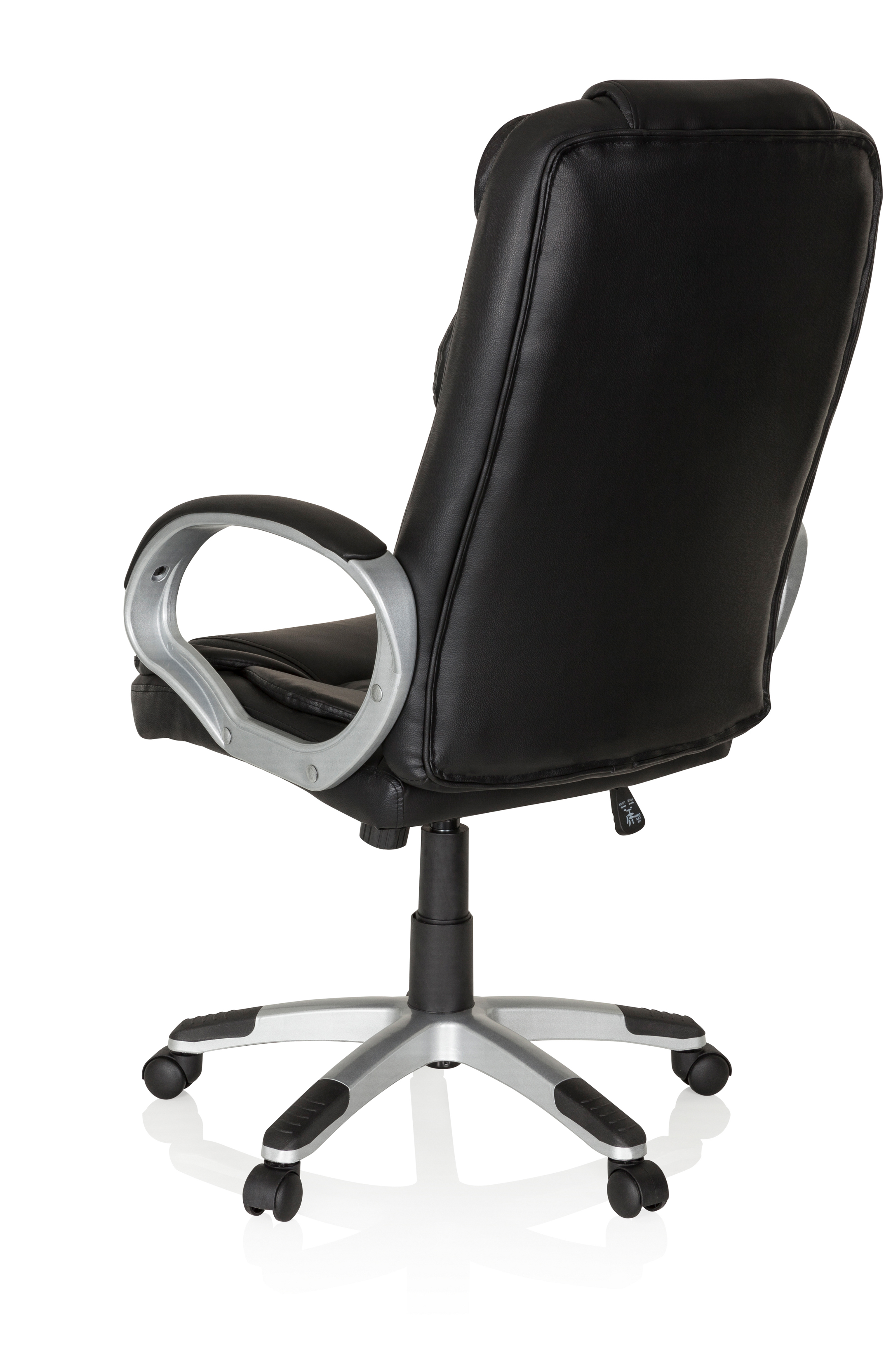 Poltrona direzionale in similpelle nera