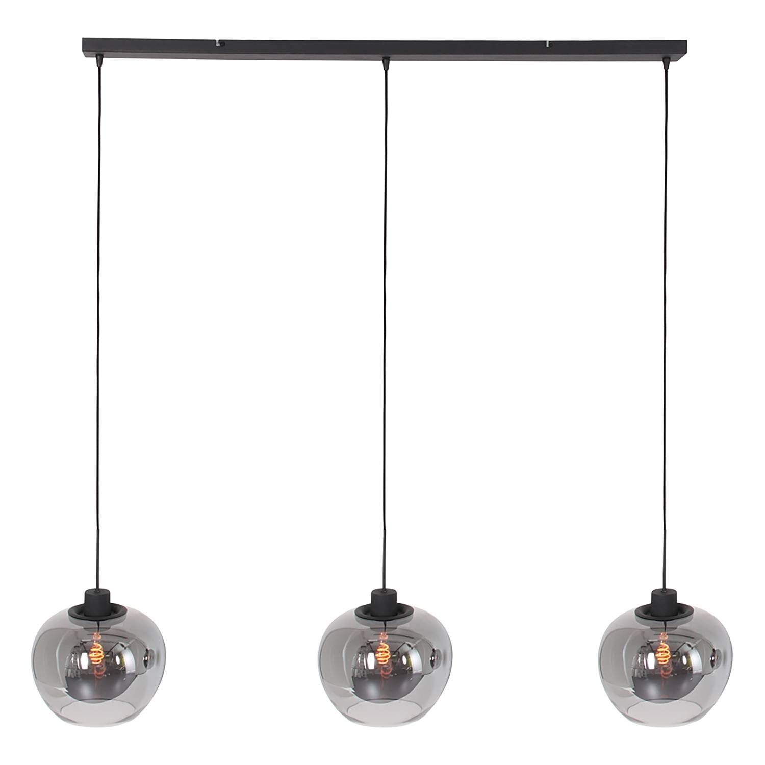 Lotus Pendant Lamp Aluminum Black 3-bulb