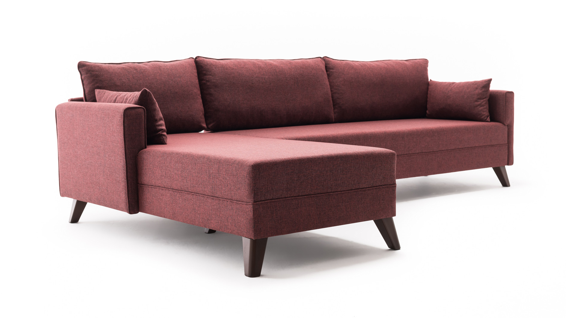 Bella Sofa Récamiere Links  Rot