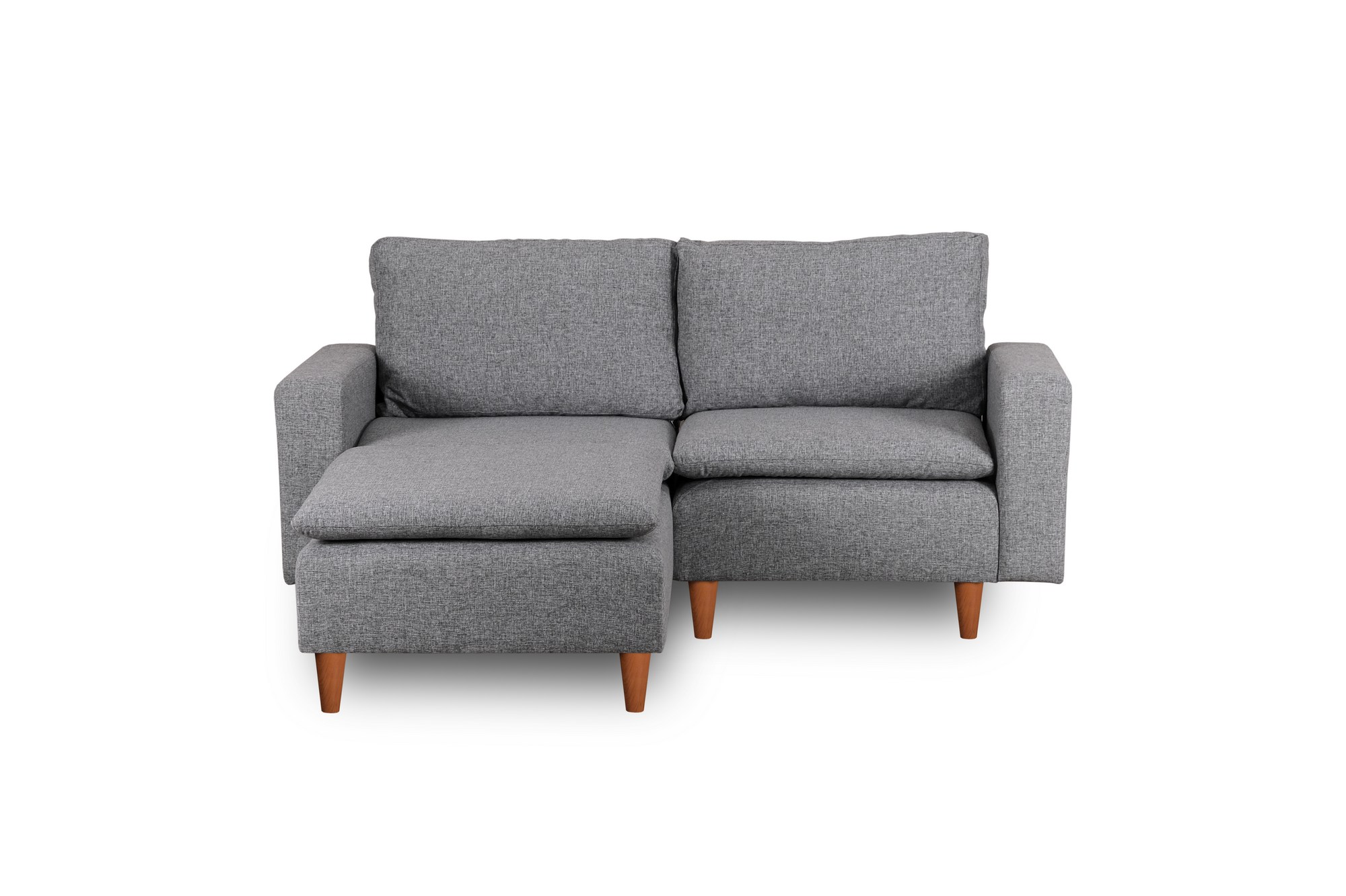 Lungo Mini Ecksofa Hellgrau