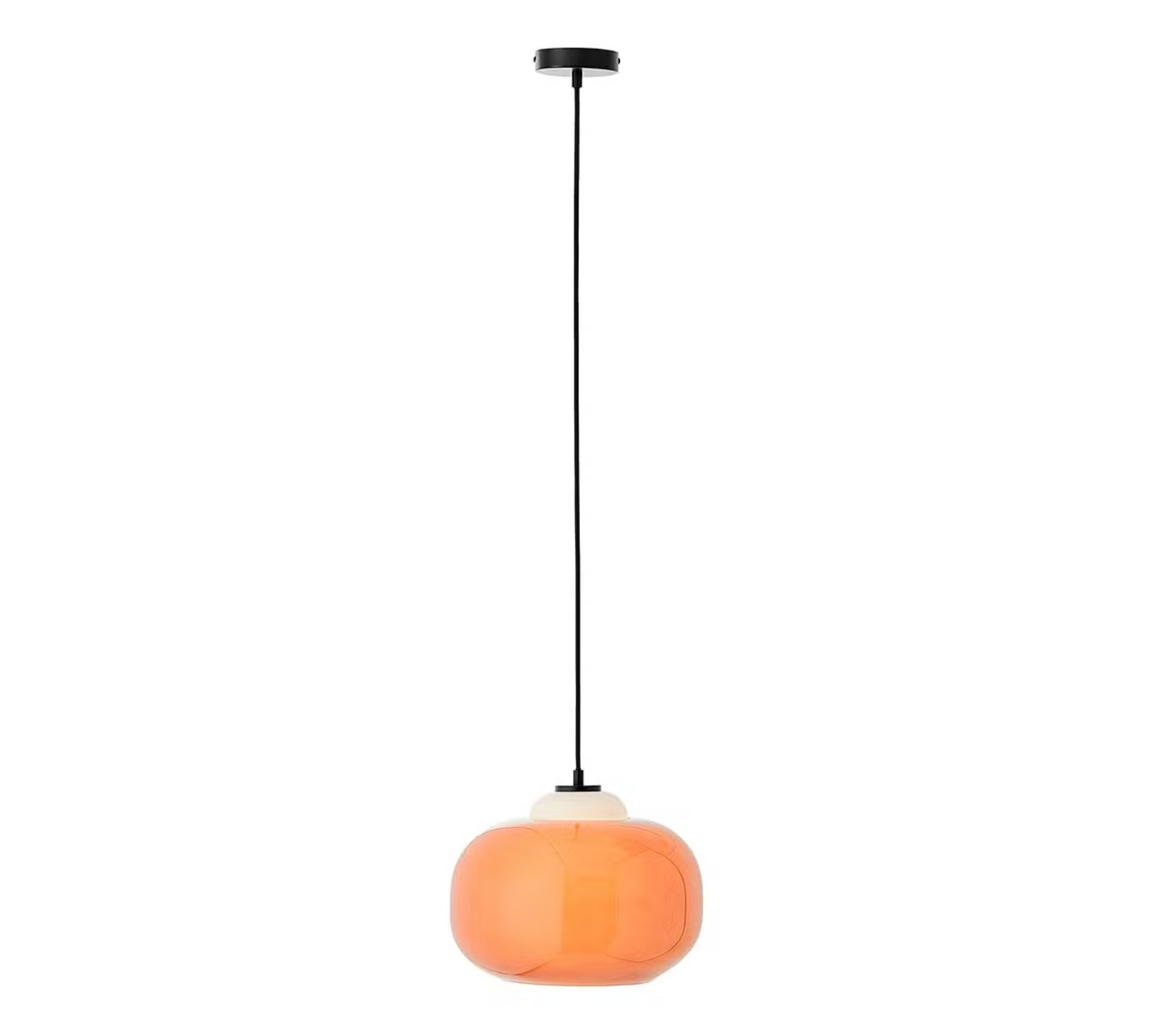 Blop Pendelleuchte Farbglas Orange