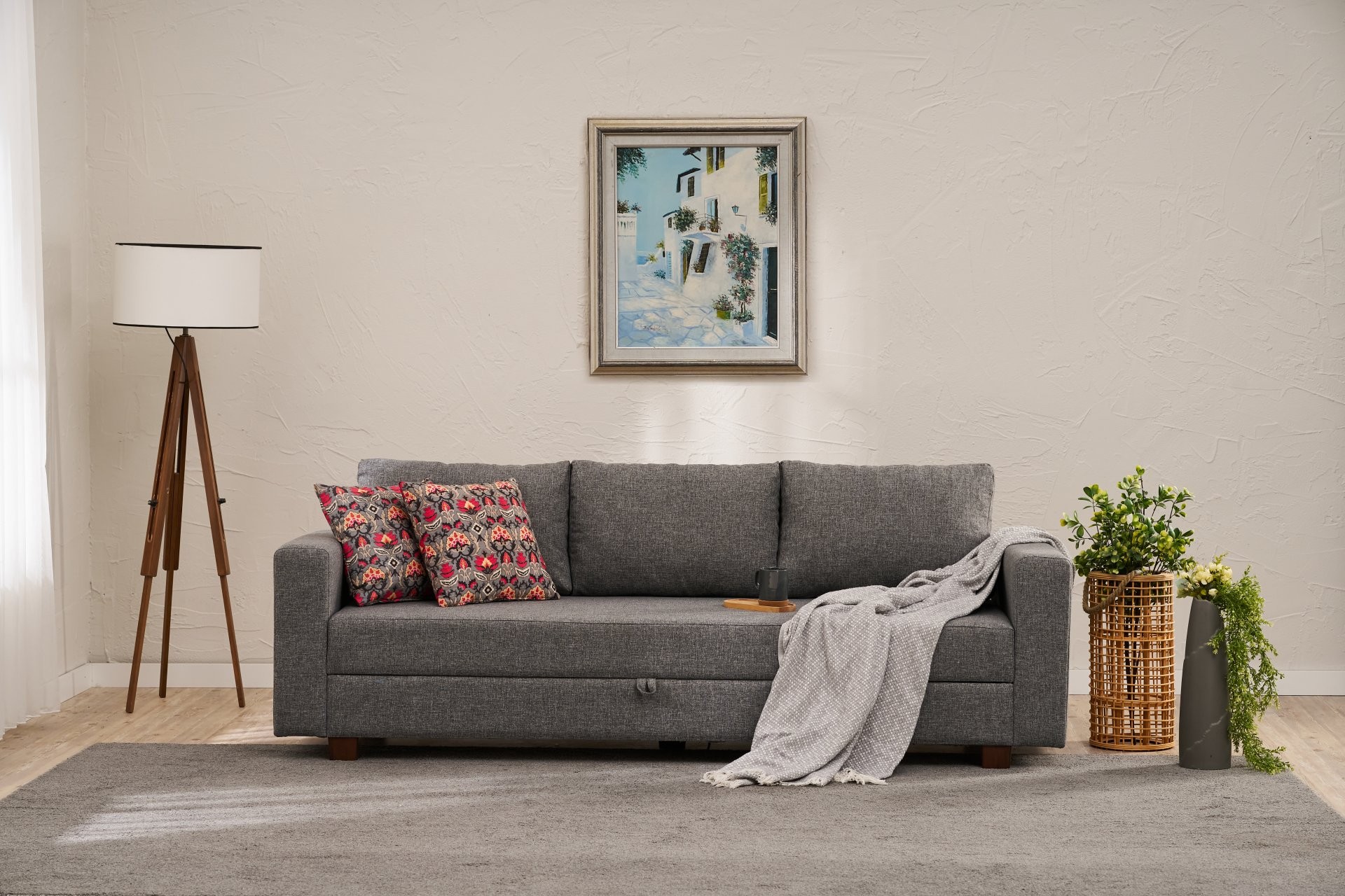 Aly Sofa bed 3-seater Grey
