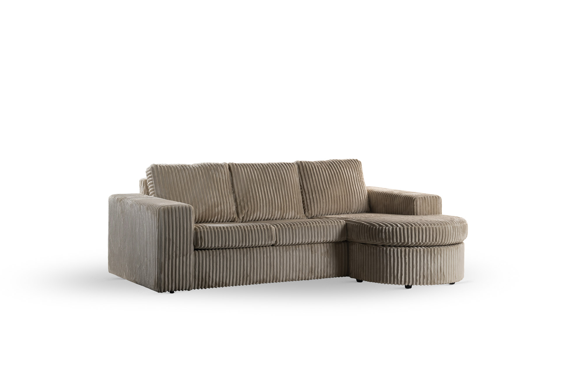 Sofa 3-Seater Chaiselongue Left Right Beige