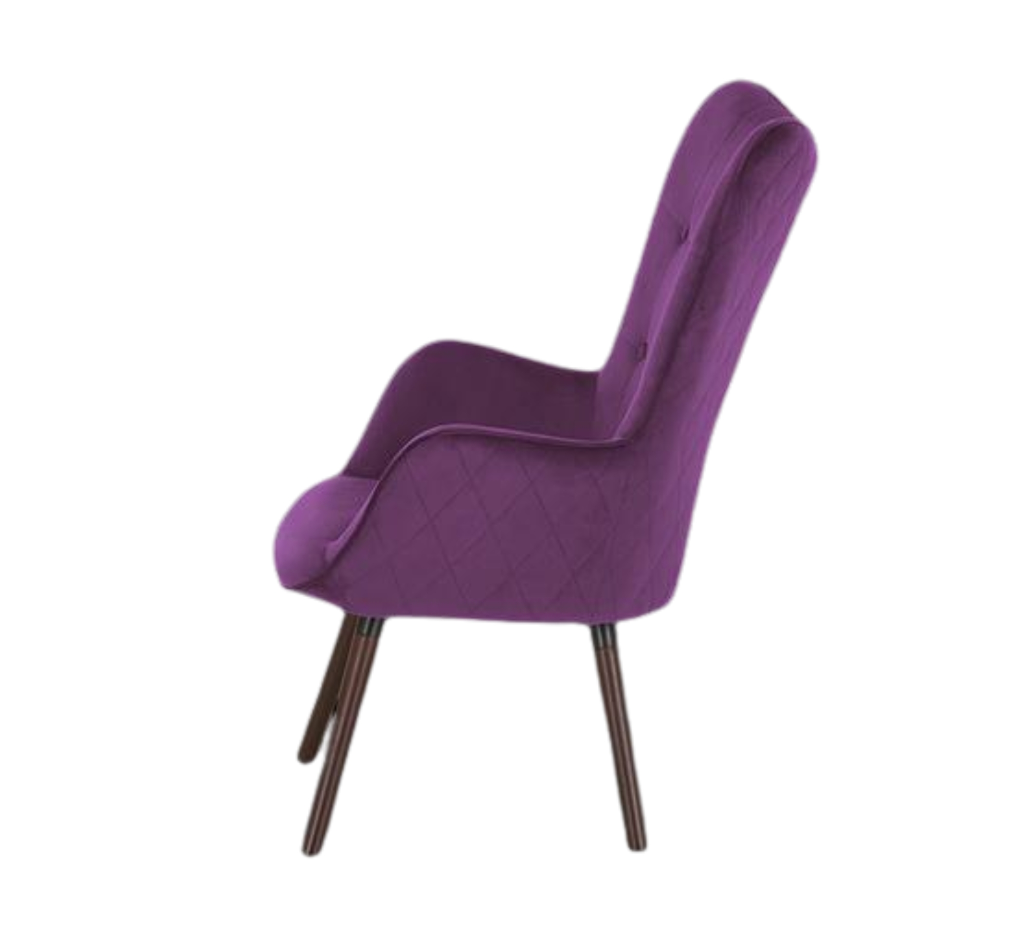 Bridget Sessel Samt Massivholz Violett