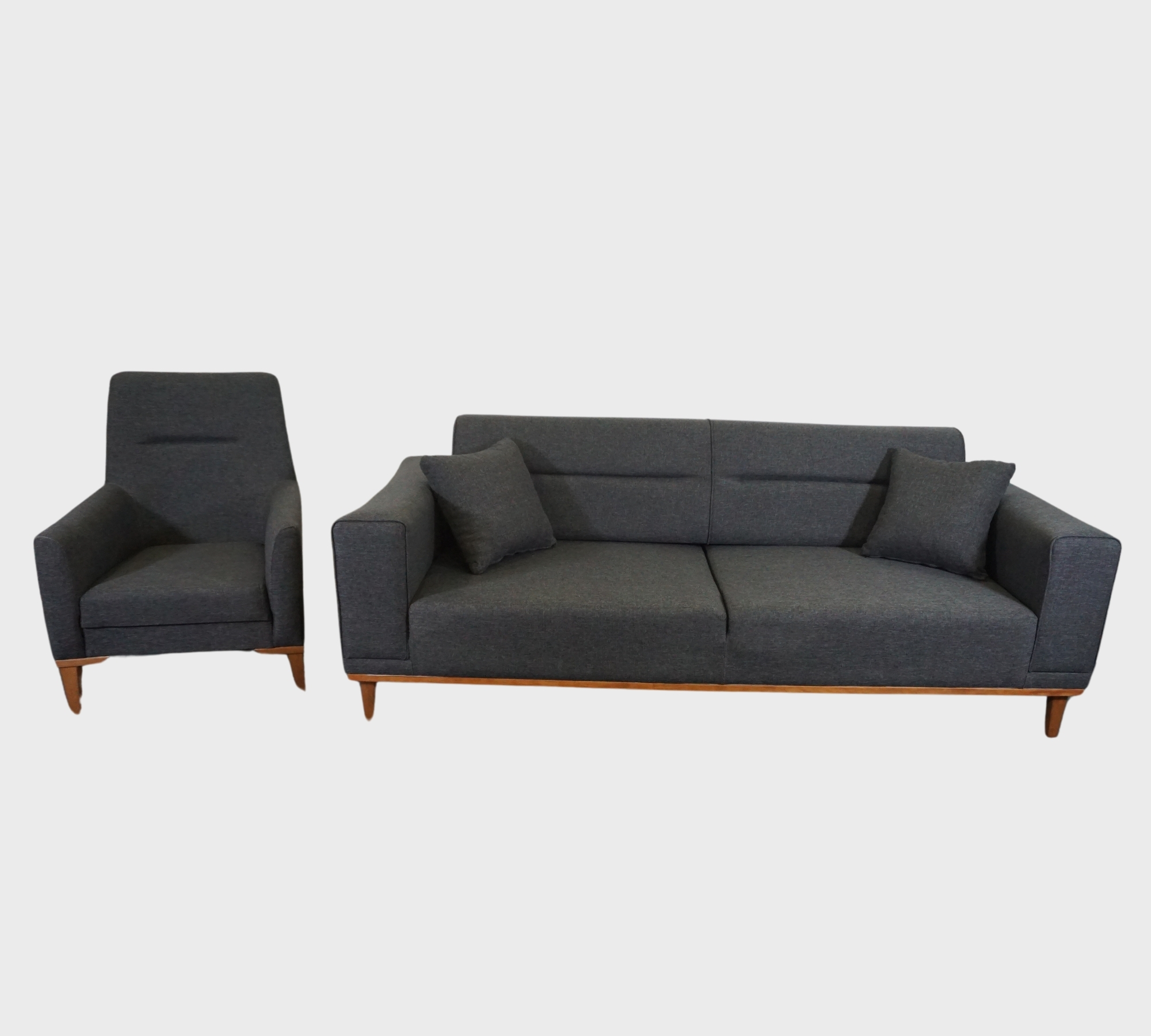 Liones 1053 Sleeper Sofa Set Charcoal