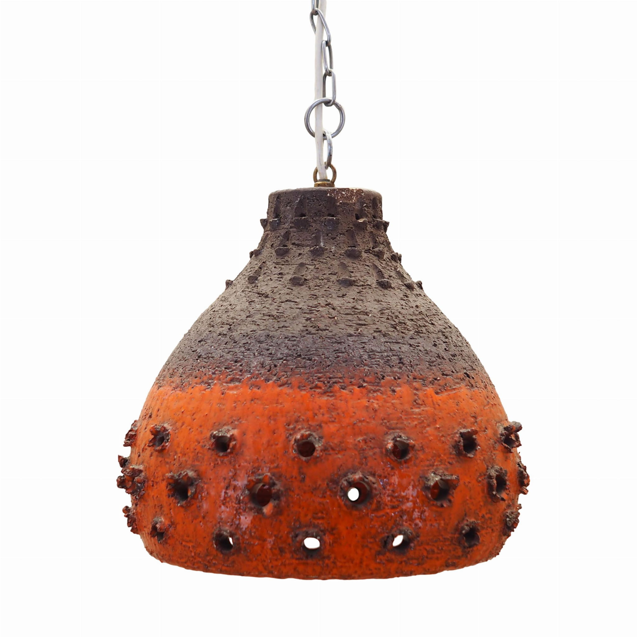 Lampada a sospensione vintage ceramica multicolore anni '60