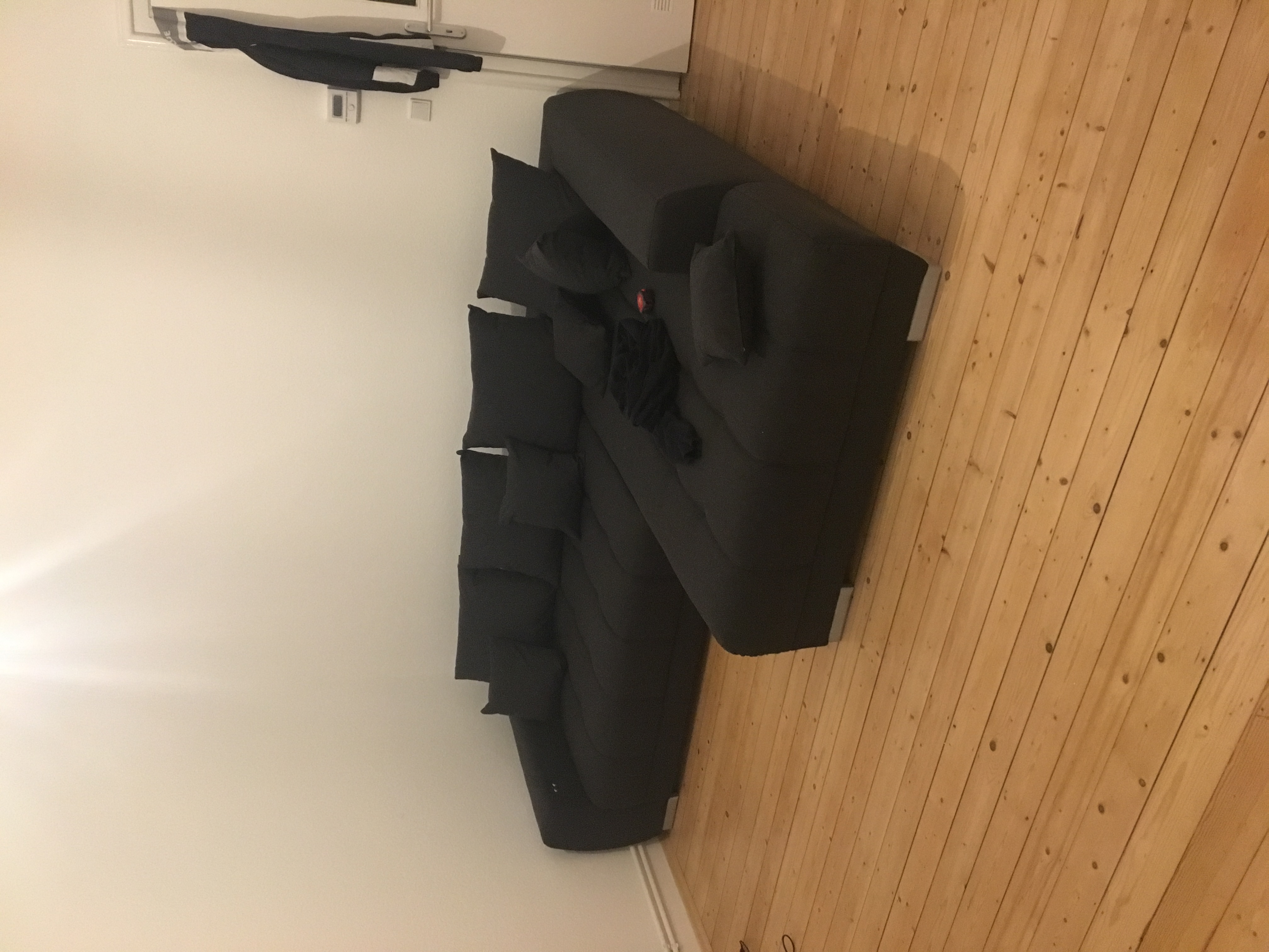 Mustang Ecksofa Rechts mit Bettfunktion Schwarz