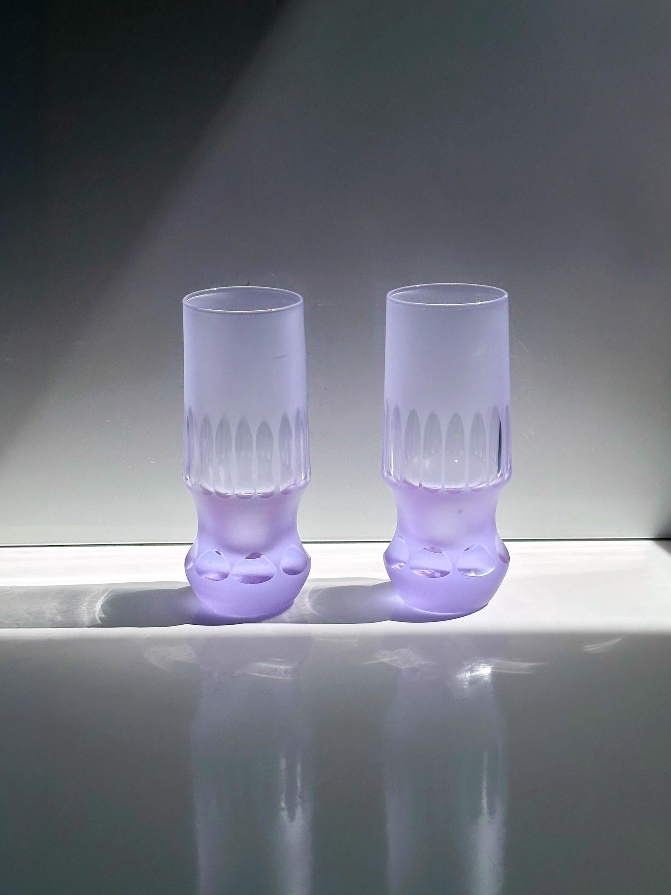 6x Vintage Trinkglas Kristall 1970er Jahre