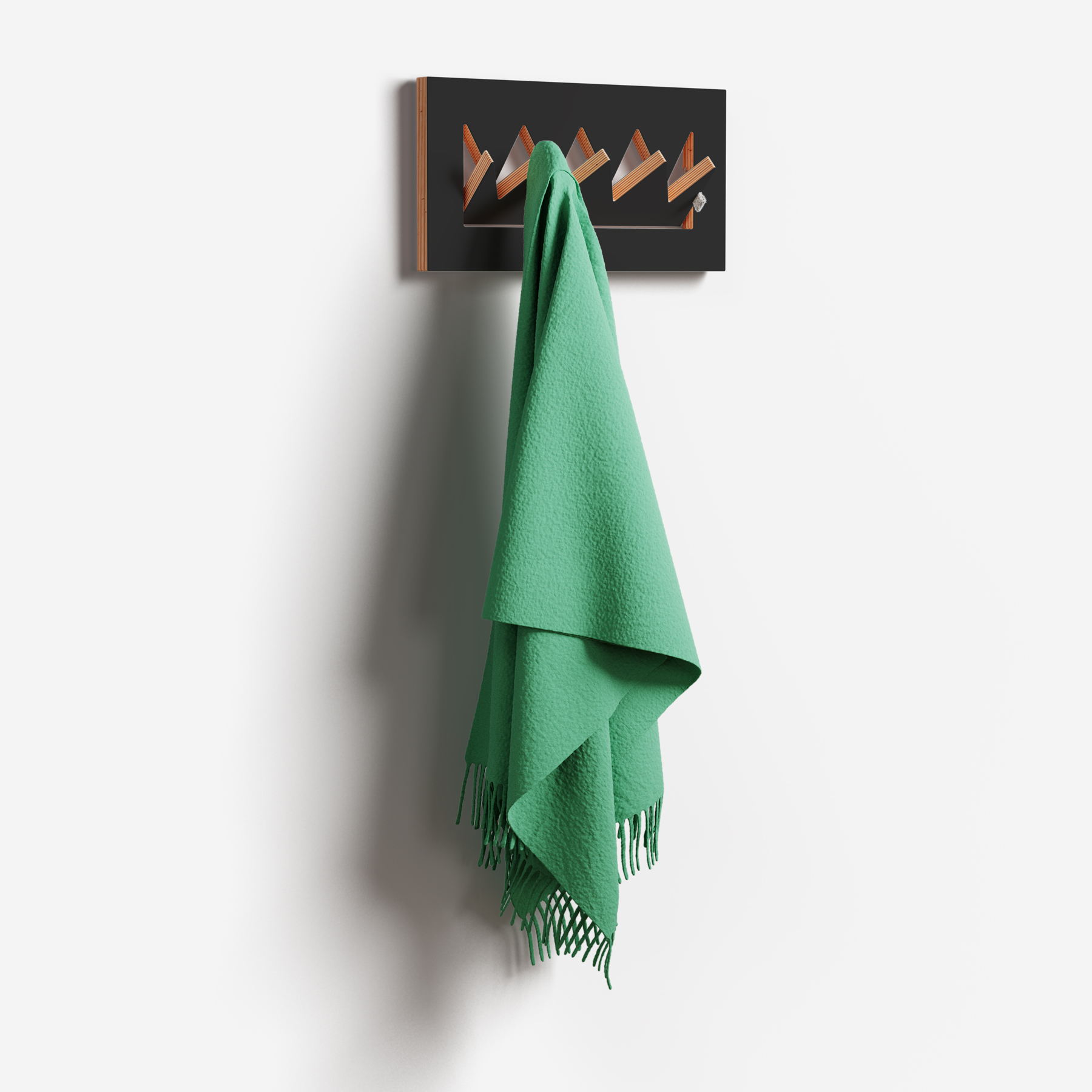 Fläpps Garderobe Crownhäng Schwarz 40 x 20cm