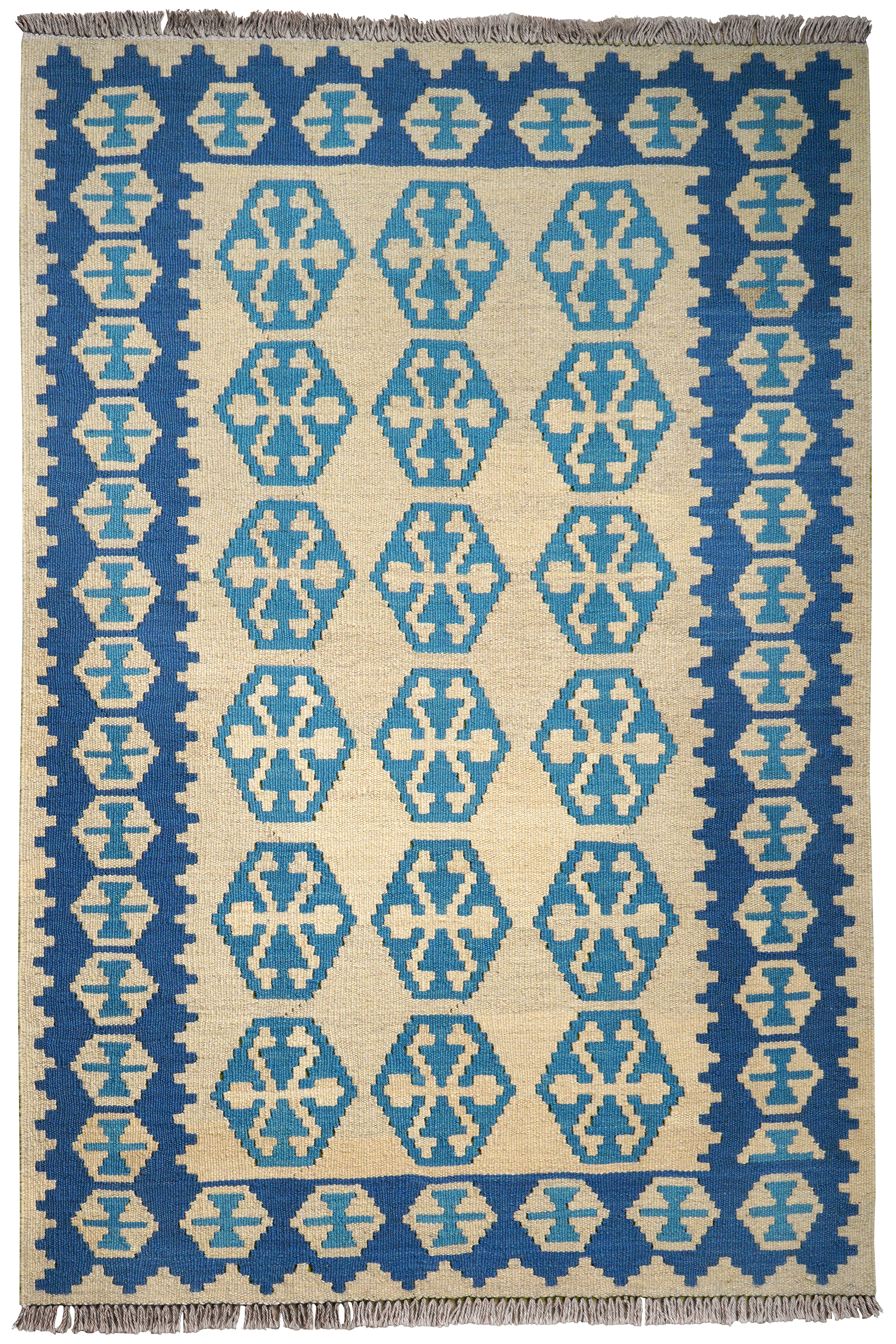 Kilim Gashgai Teppich Blau