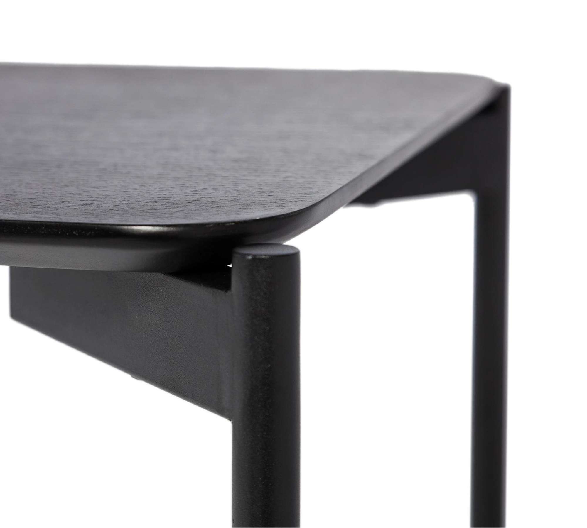 Beistelltisch Holz Metall Schwarz