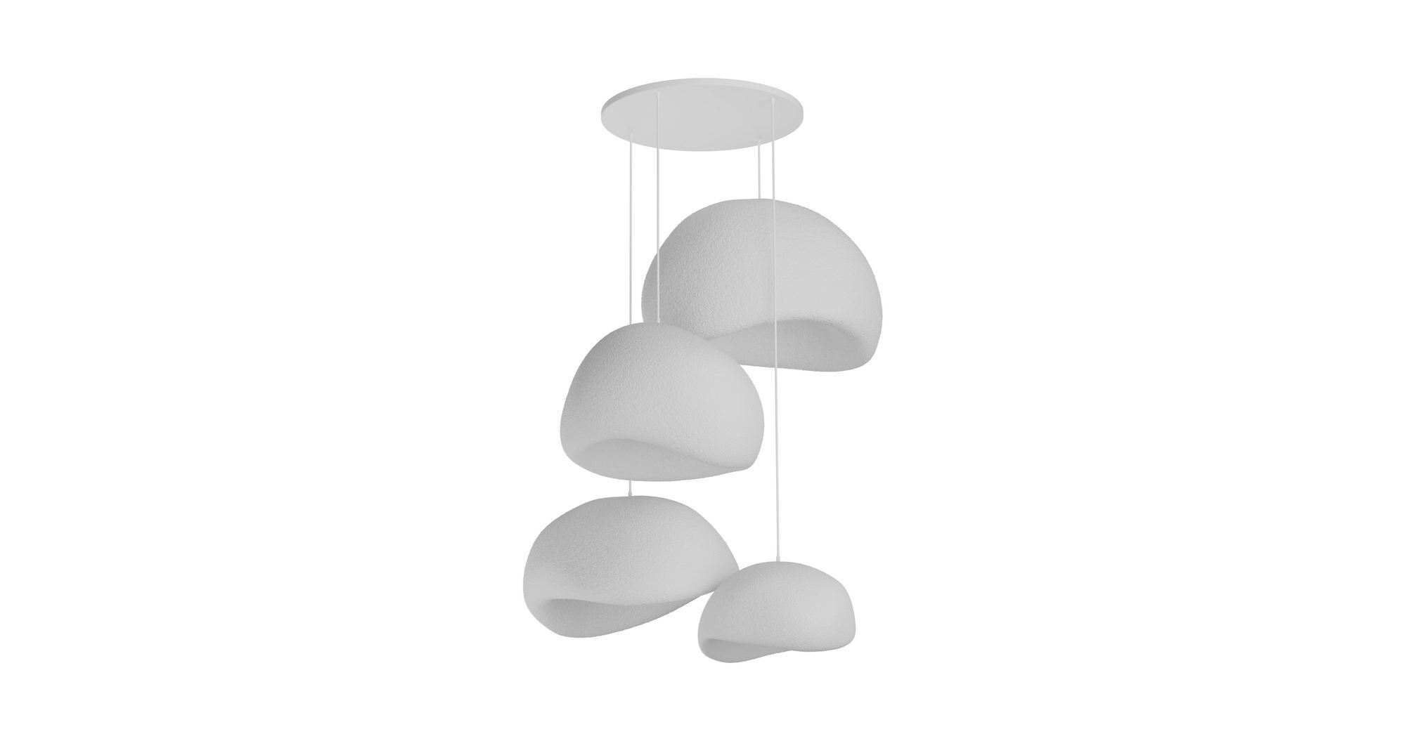 4-Flammig Wabi Sabi Sabi Glows Pendelleuchte Weiß