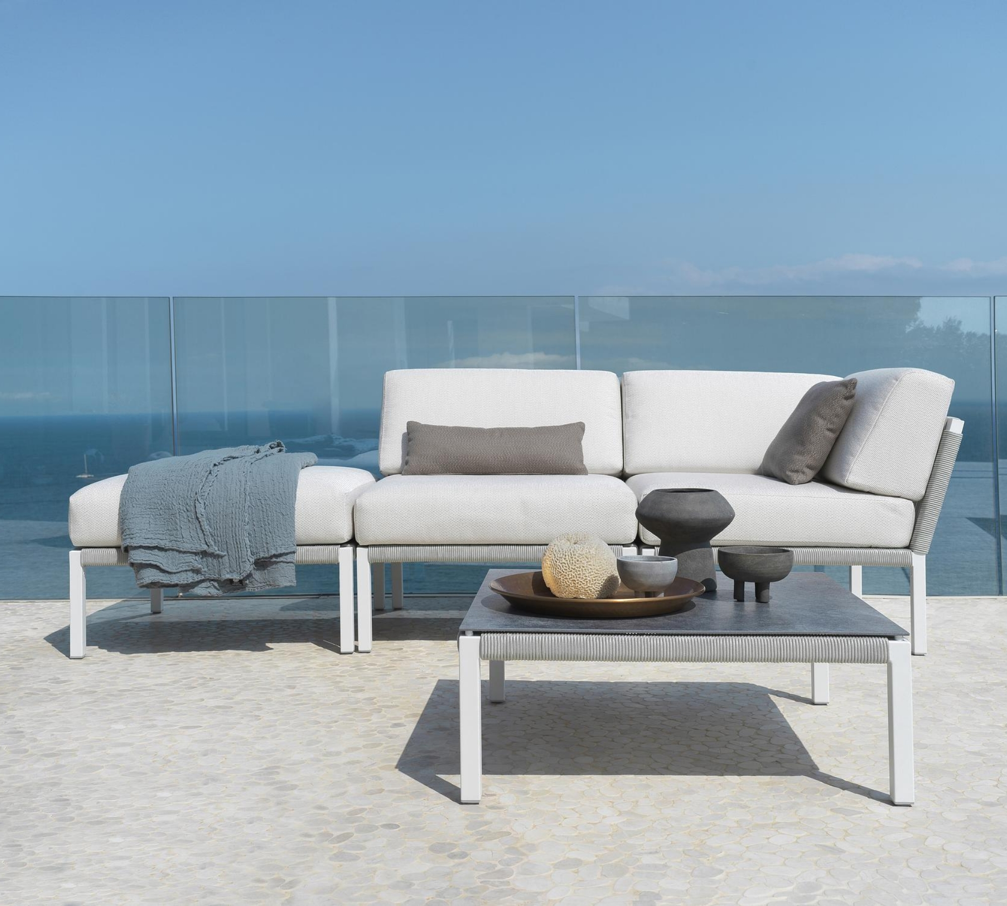 Club Garten Lounge-Set Klein Grau