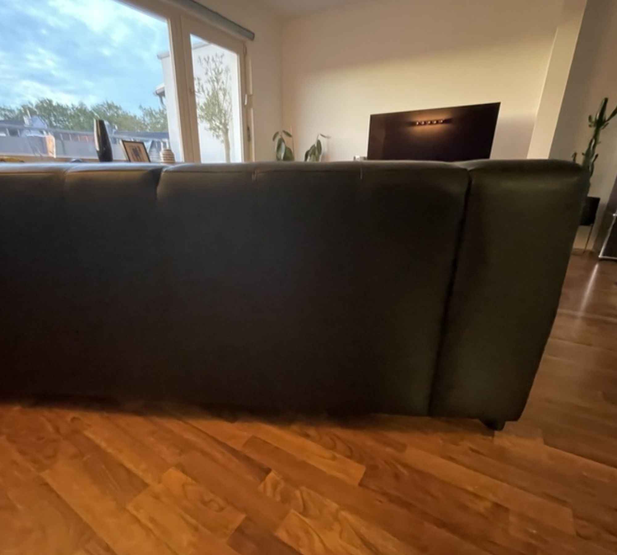 Carmo Sofa 3-Sitzer Leder Schwarz