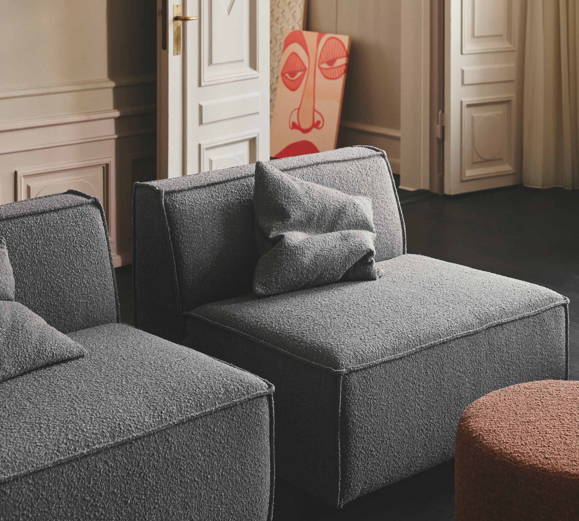 Dane 1-Sitzer Récamiere Rechts Maya Warm Grey