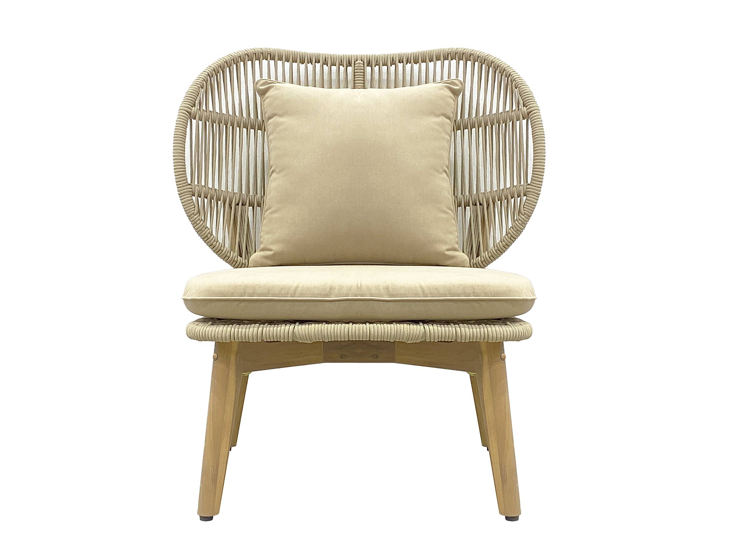 Gartensessel Lasia Akazie Massiv Beige