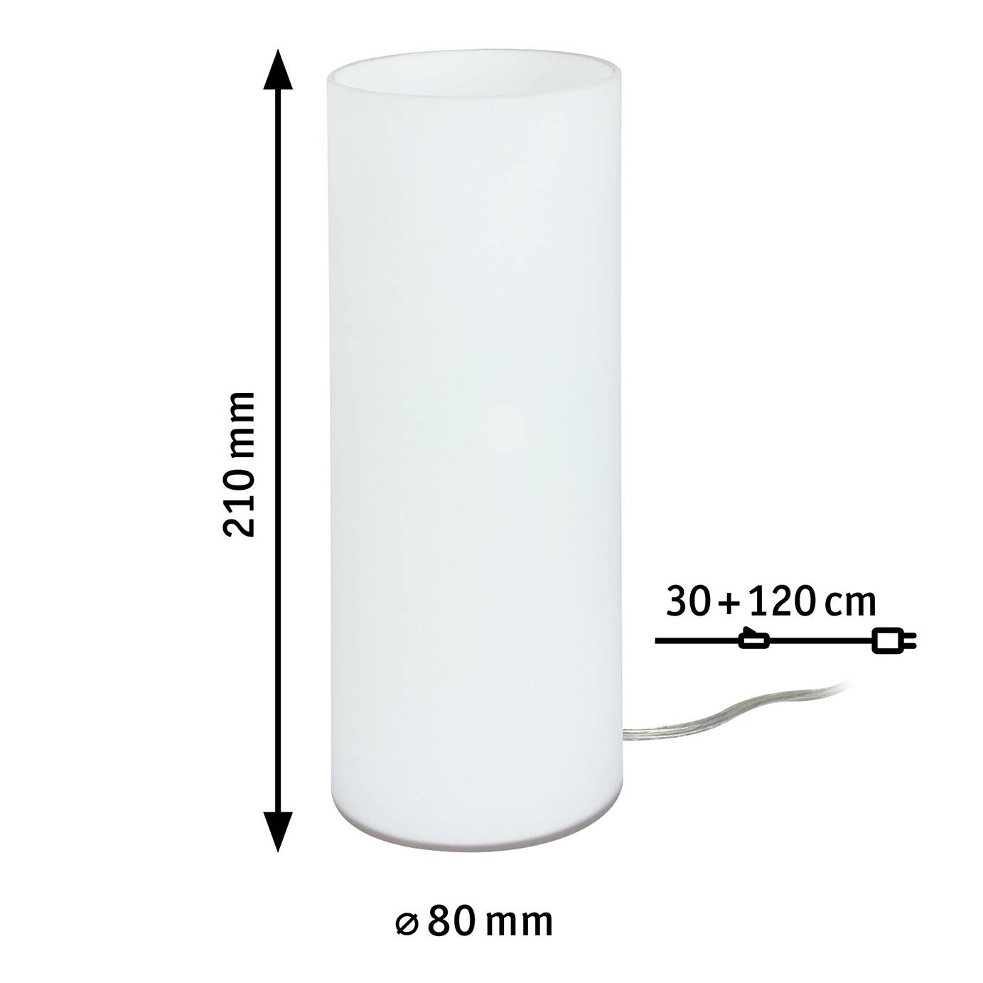 Tischleuchte Noora Milchglas Edelstahl