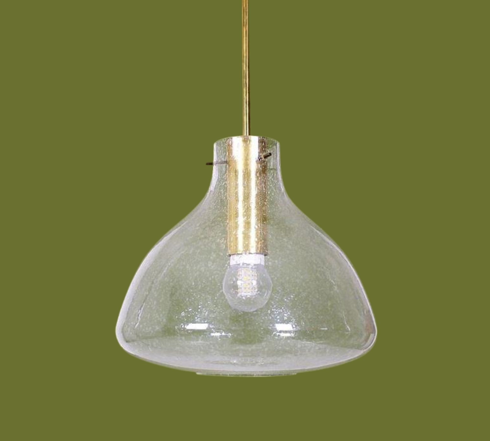 Tulip Pendant Lamp Ice Glass 1960s