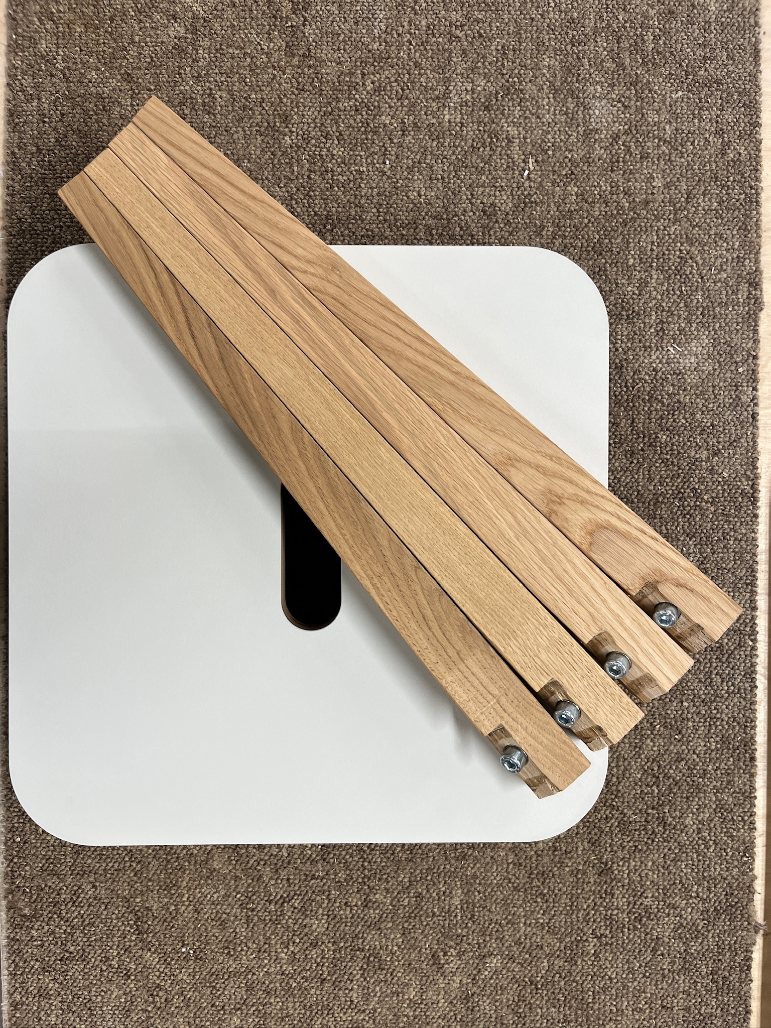 Beluga Hocker Holz Mushroom