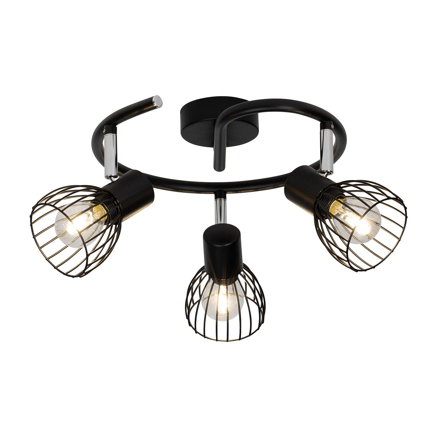 Blacky II Deckenstrahler Stahl 3-flammig
