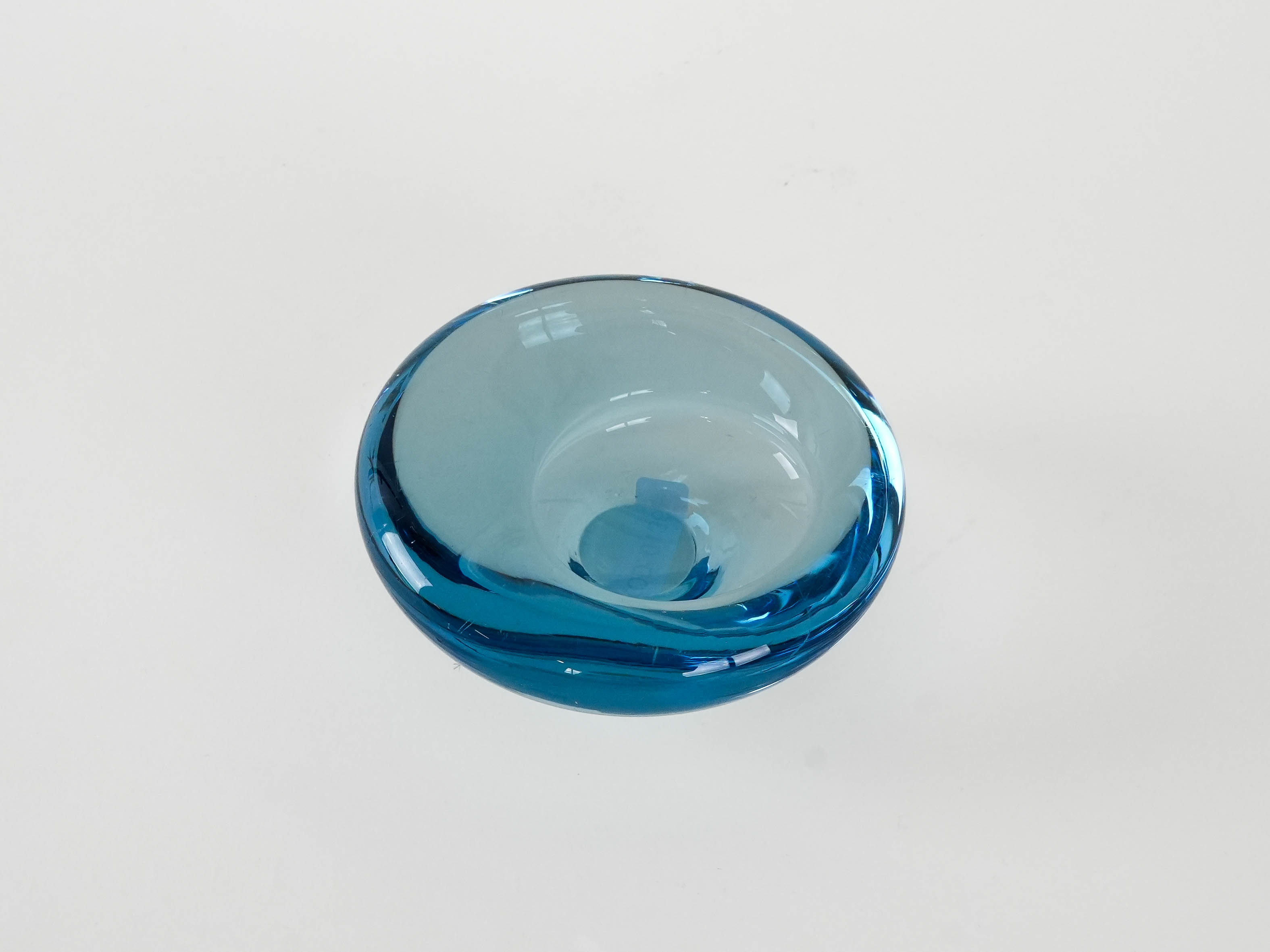 Glasschale Blau 1960er Jahre