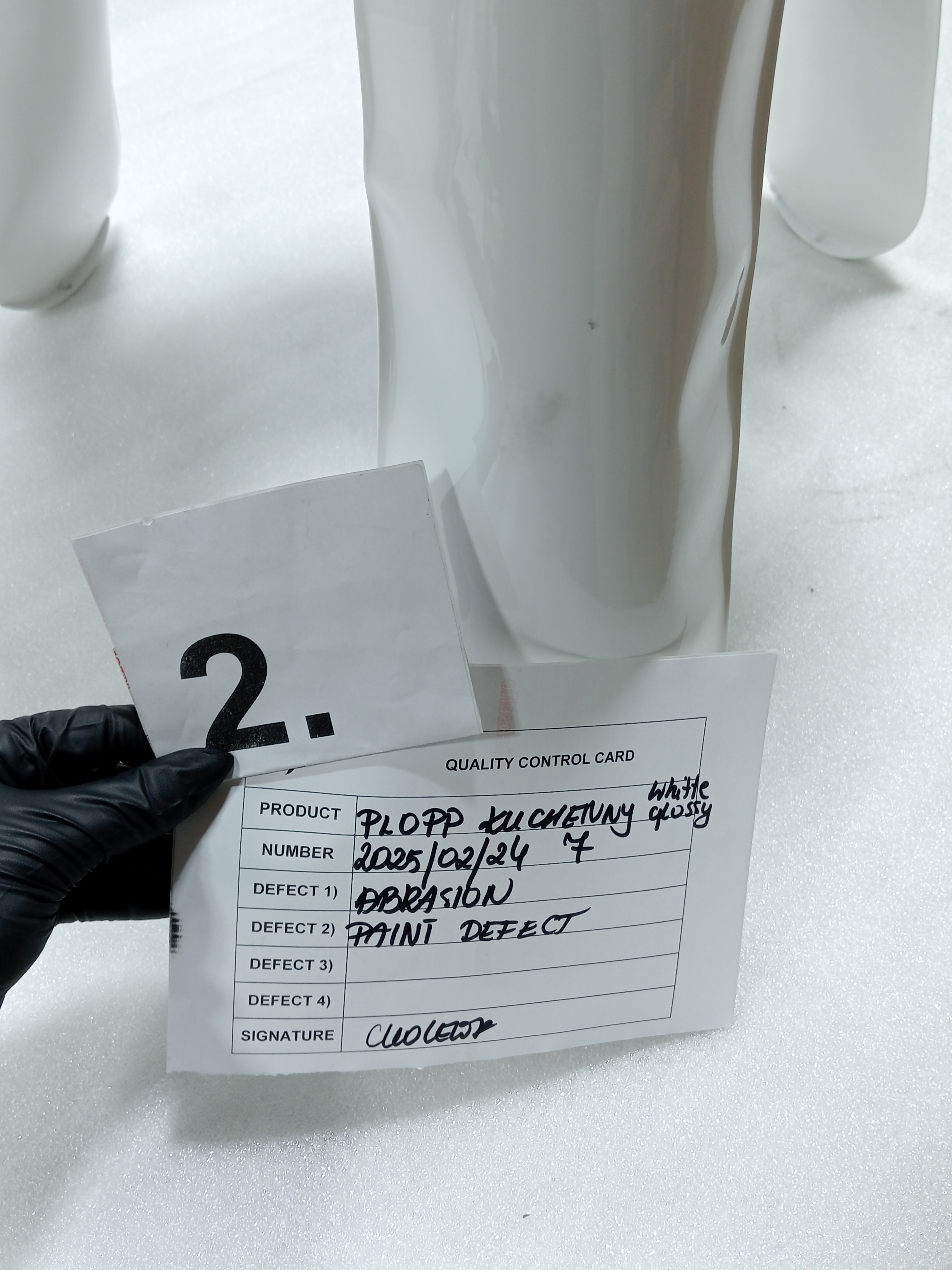 Plopp Kitchen stool Steel White Glossy