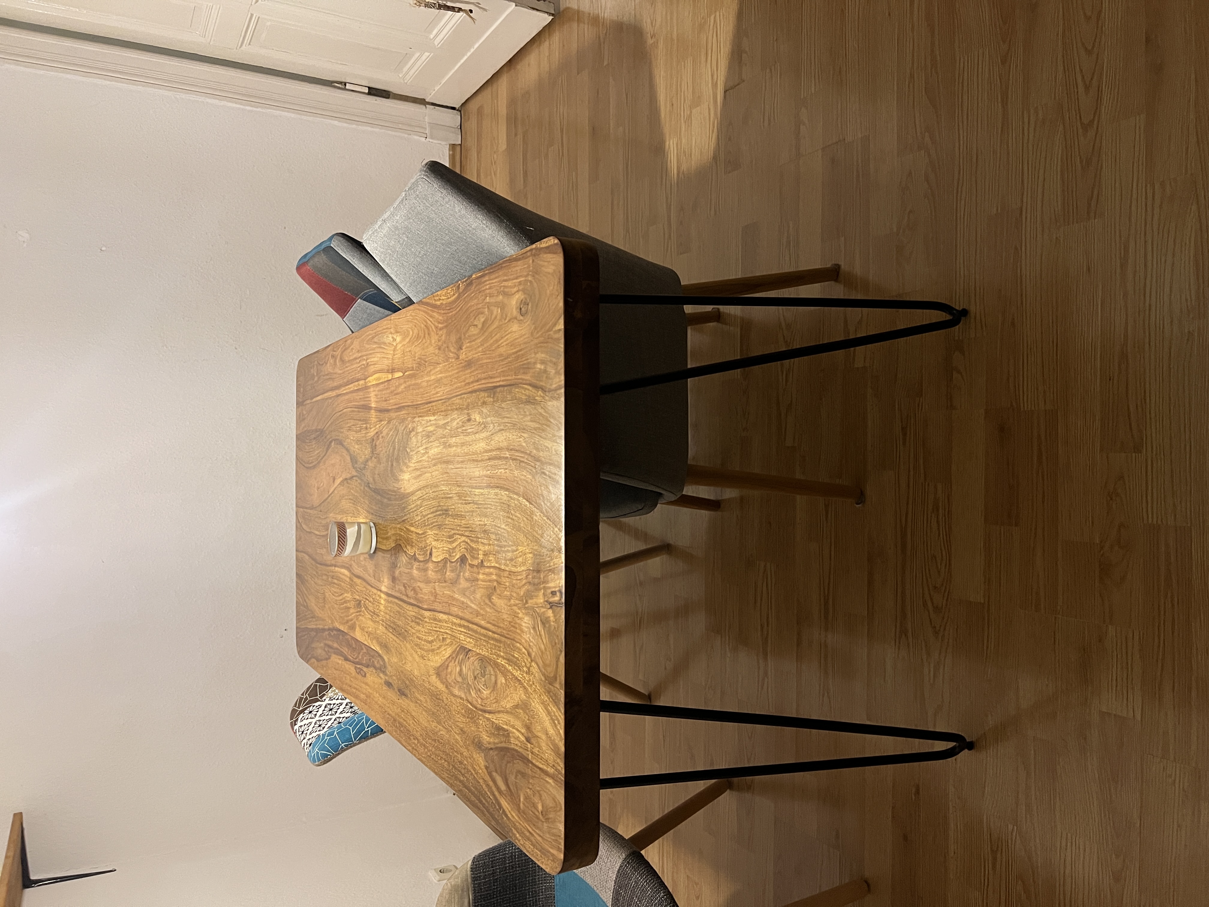 Dining table Oak Hairpin Legs Brown