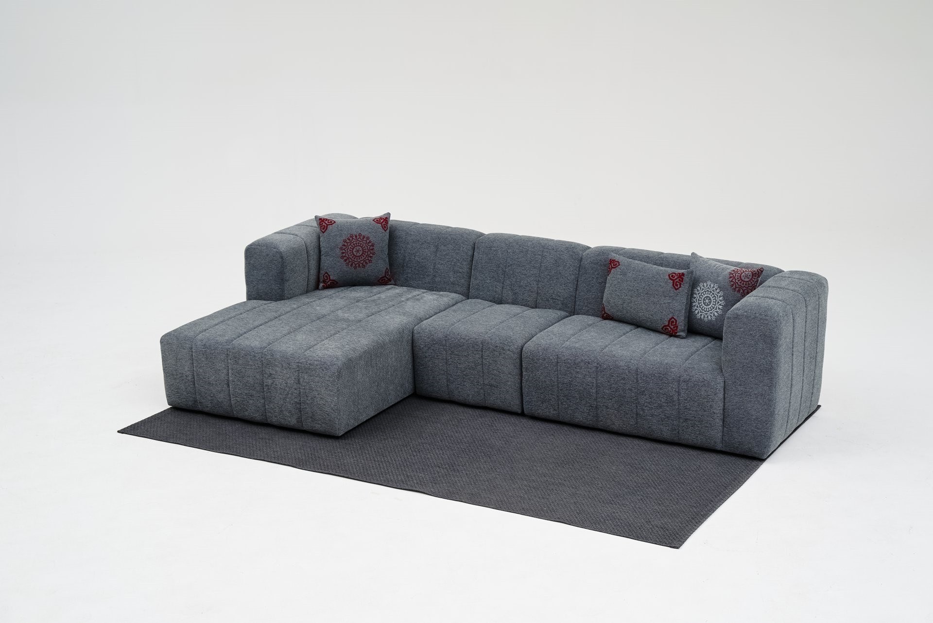 Beyza Sofa Récamiere Links Grau