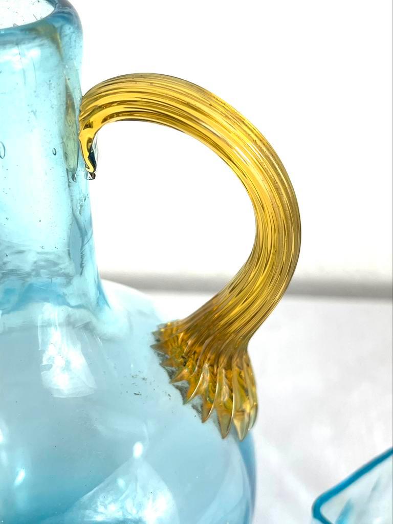 George Sand Liqueur set 1900s Turquoise