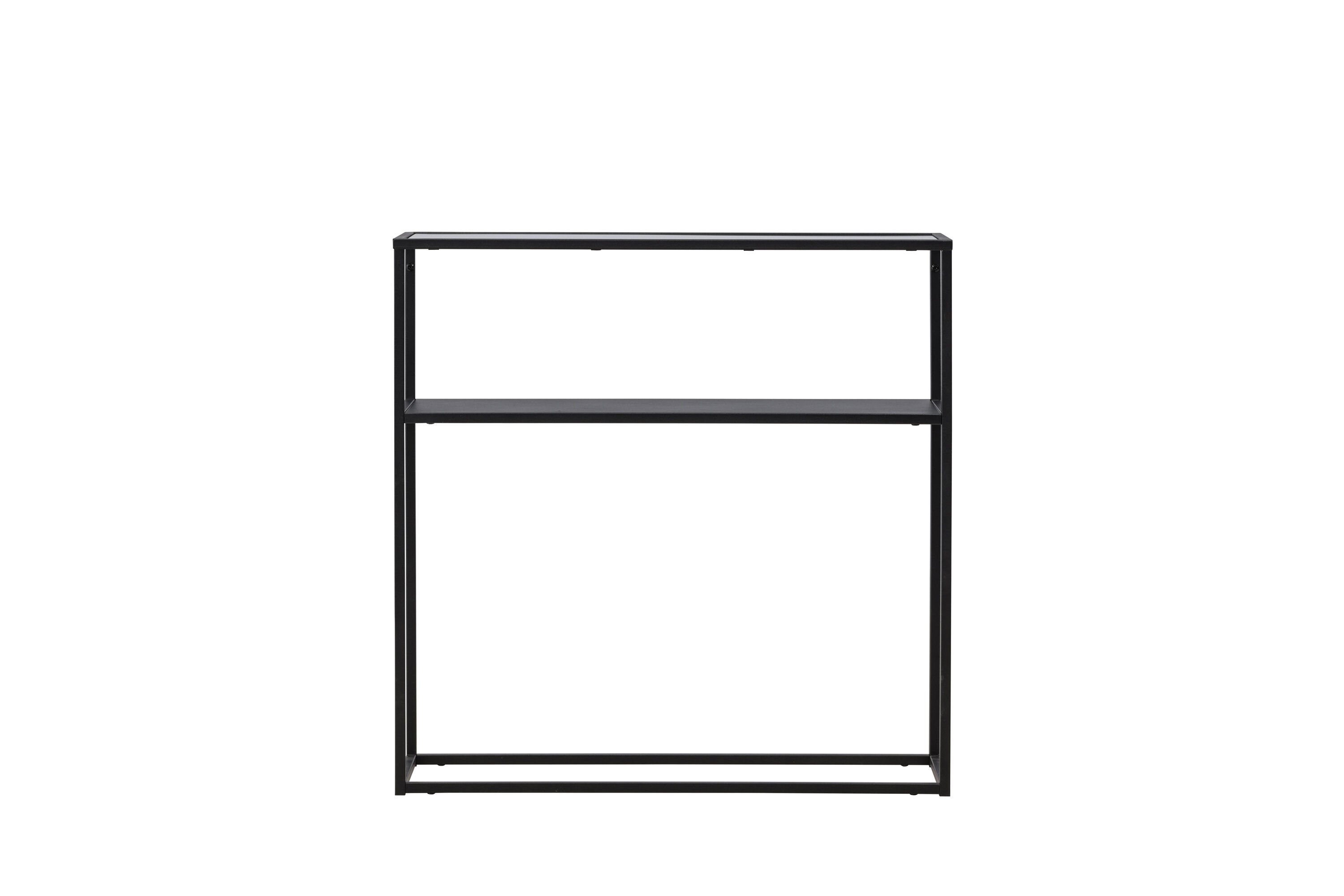 Bogóta Beistelltisch Stahl Glas Schwarz