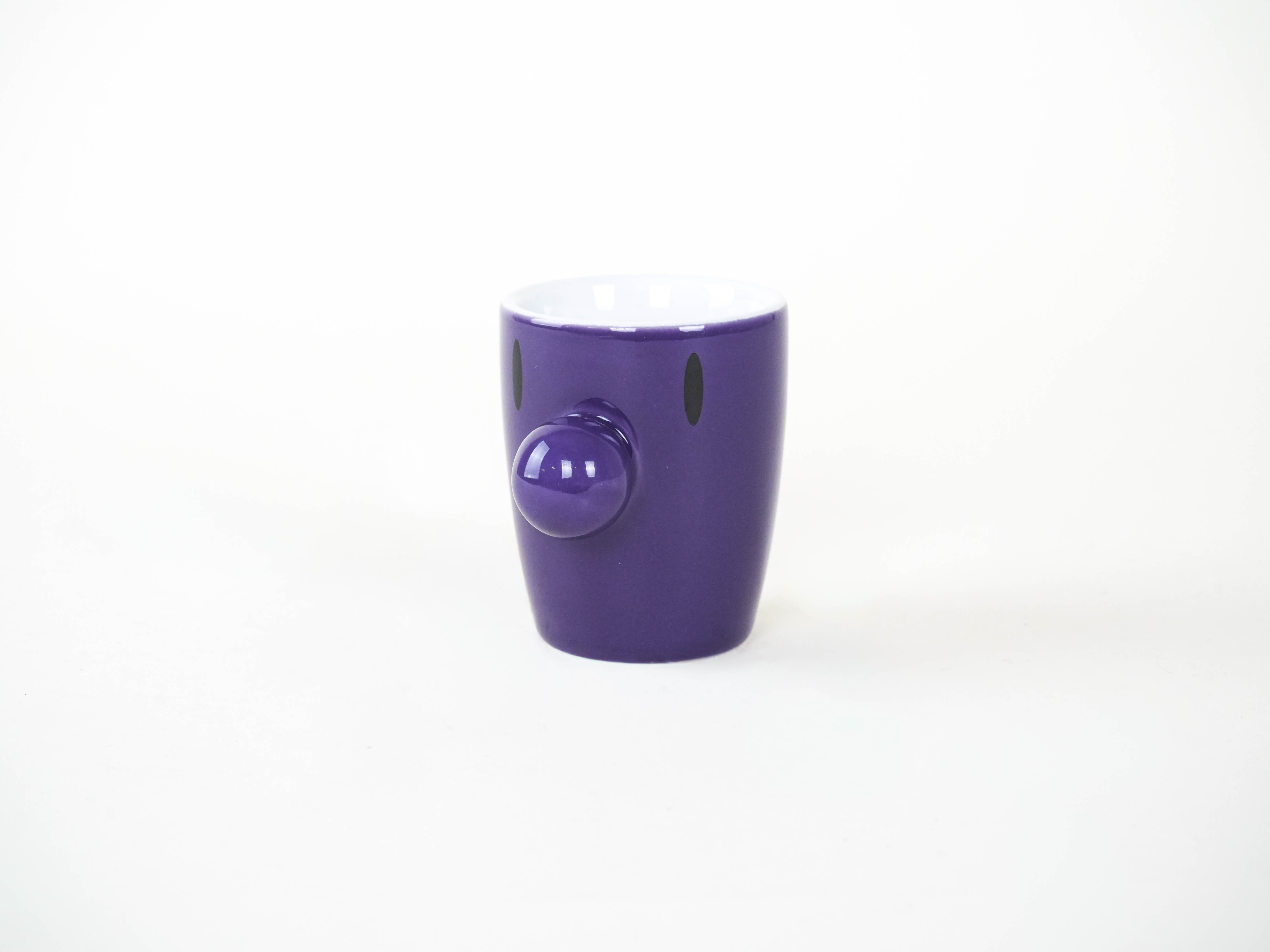 Purple porcelain cup 1970s HOPTIMIST