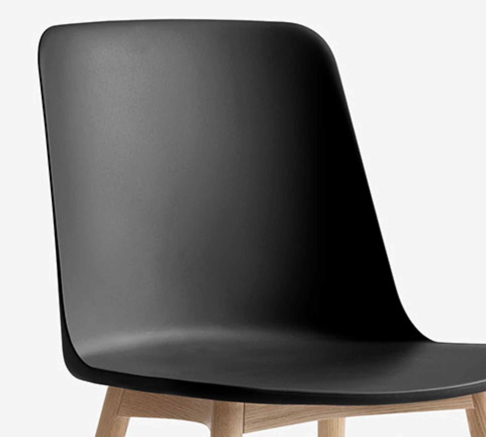 Rely HW71 Sedia Plastica Legno Nero