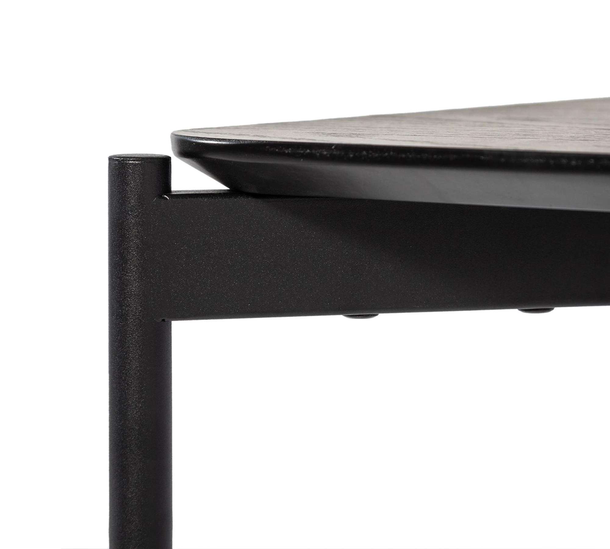 Beistelltisch Holz Metall Schwarz