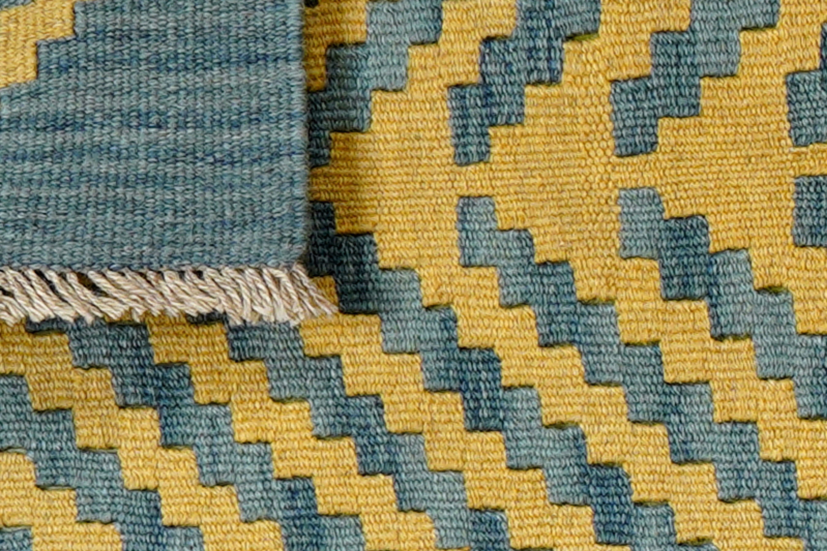 Kilim Gashgai Teppich Wolle Blau