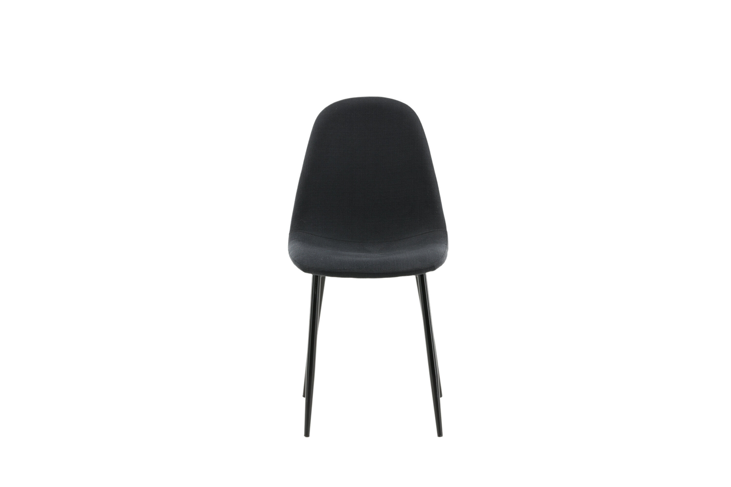 2x Polar Esszimmerstuhl-Set Schwarye Beine Stoff Schwarz