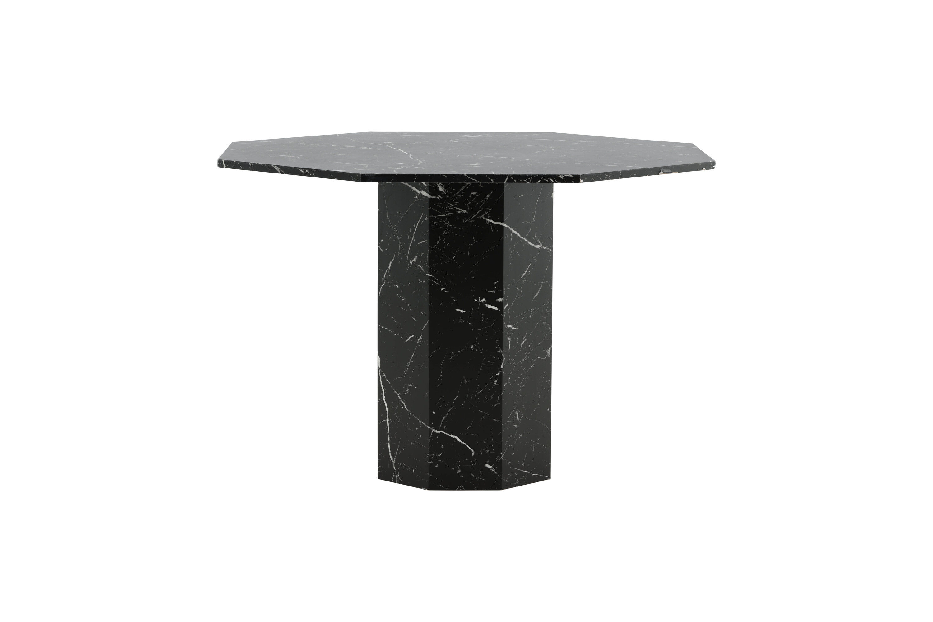 Marbs Dining Table Black Glass Marble
